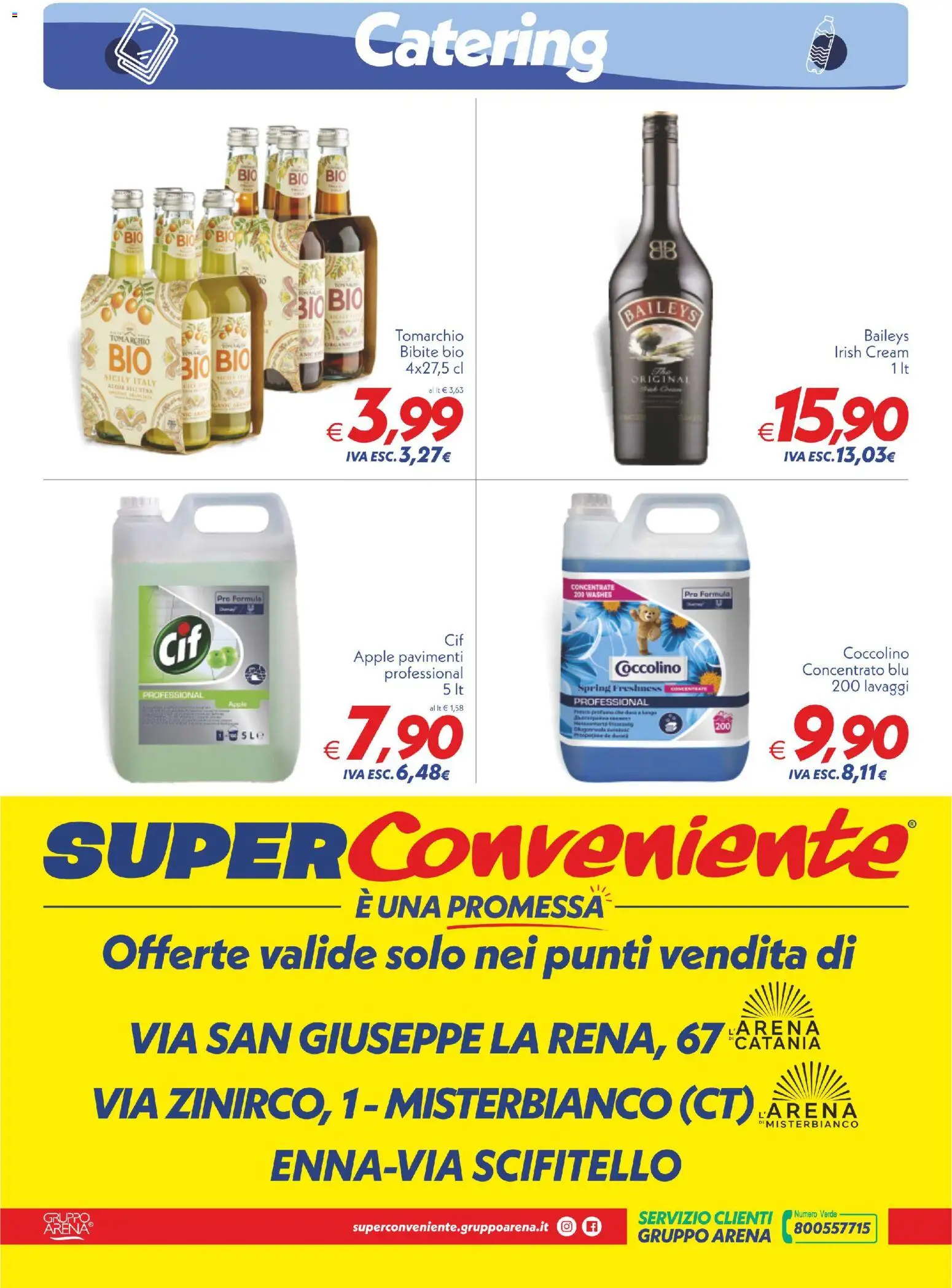 Volantino SuperConveniente del 02/10/2026 | Pagina: 4 | Prodotti: Baileys, Bibite