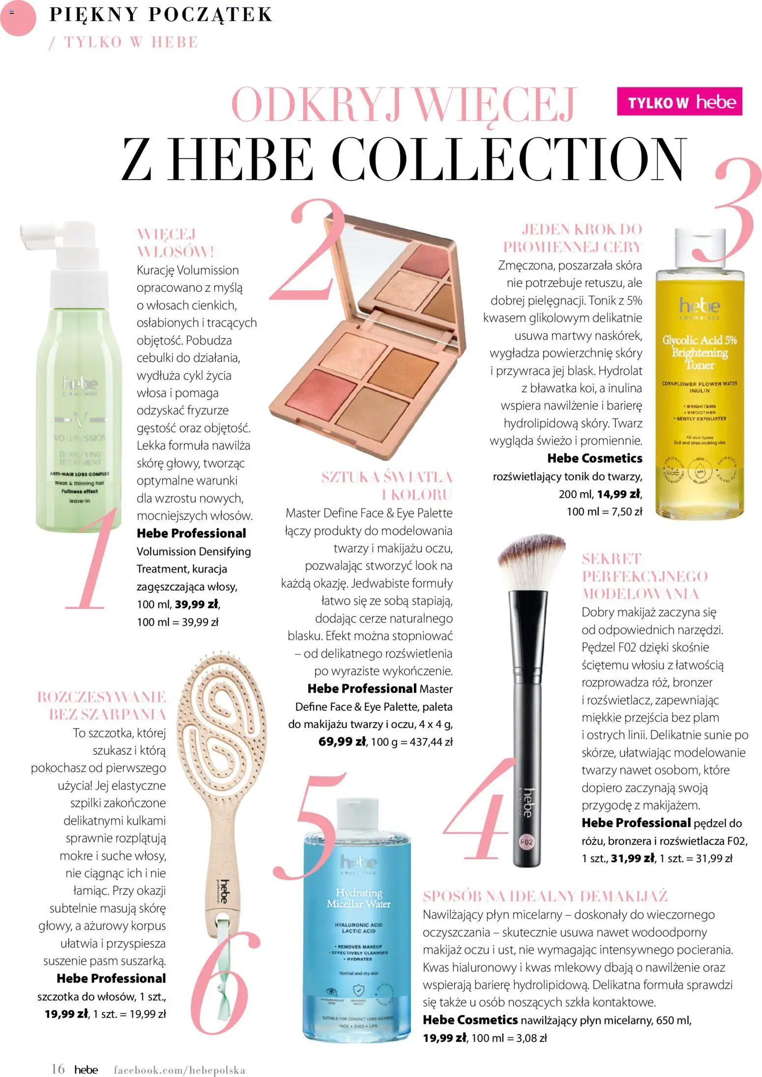 Hebe gazetka - Magazyn od 01.09.2026 | Strona: 16 | Produkty: Toner, Makijaż, Szczotka, Tonik