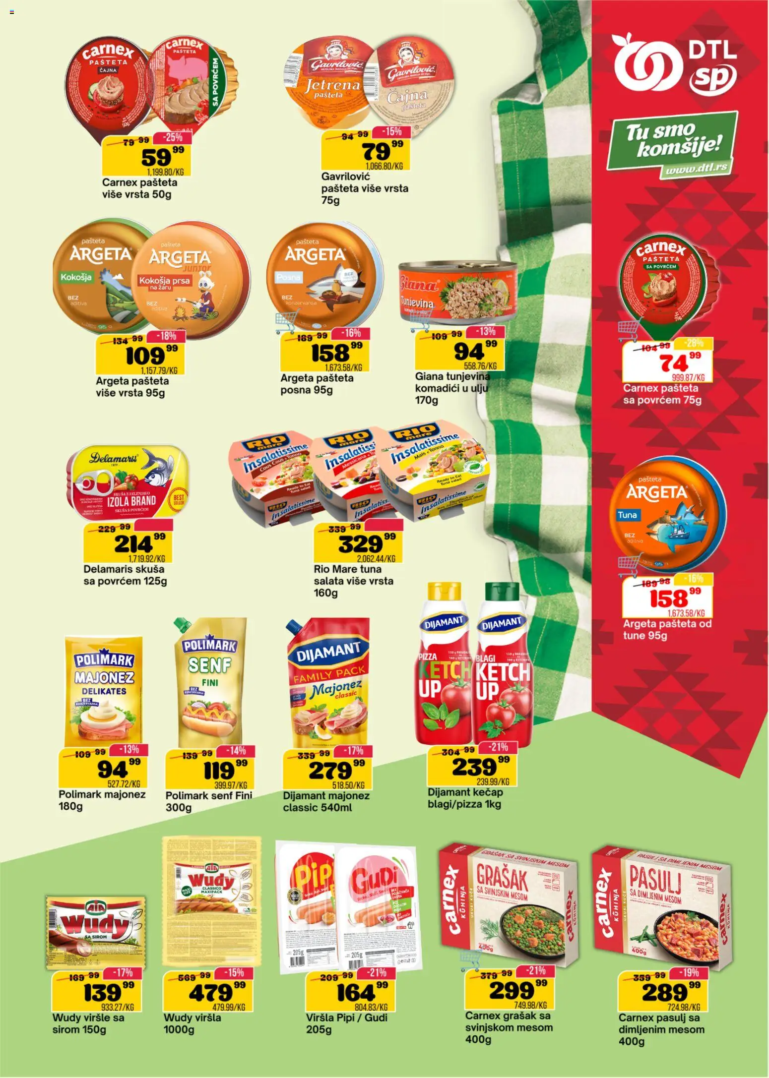 Senta Promet katalog - važi od 26.08.2026 | Strana: 7 | Proizvode: Pasulj, Senf, Salata, Kuhinja