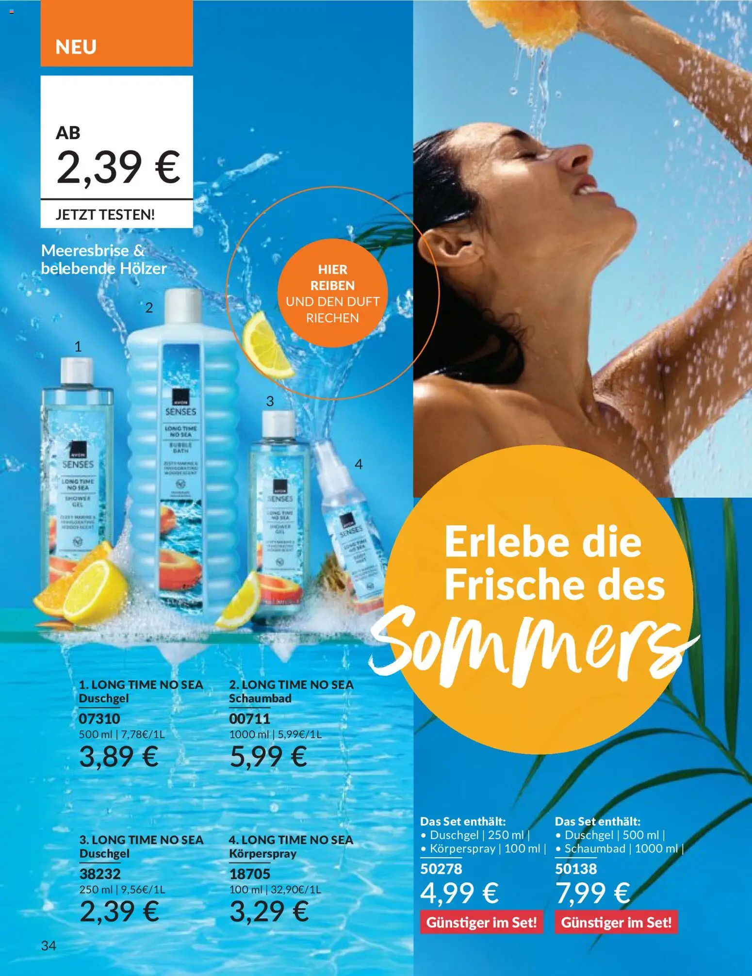 AVON Katalog Juni 2026 – gültig ab 01.06.2026 | Seite: 34 | Produkte: Duft, Duschgel, Körperspray