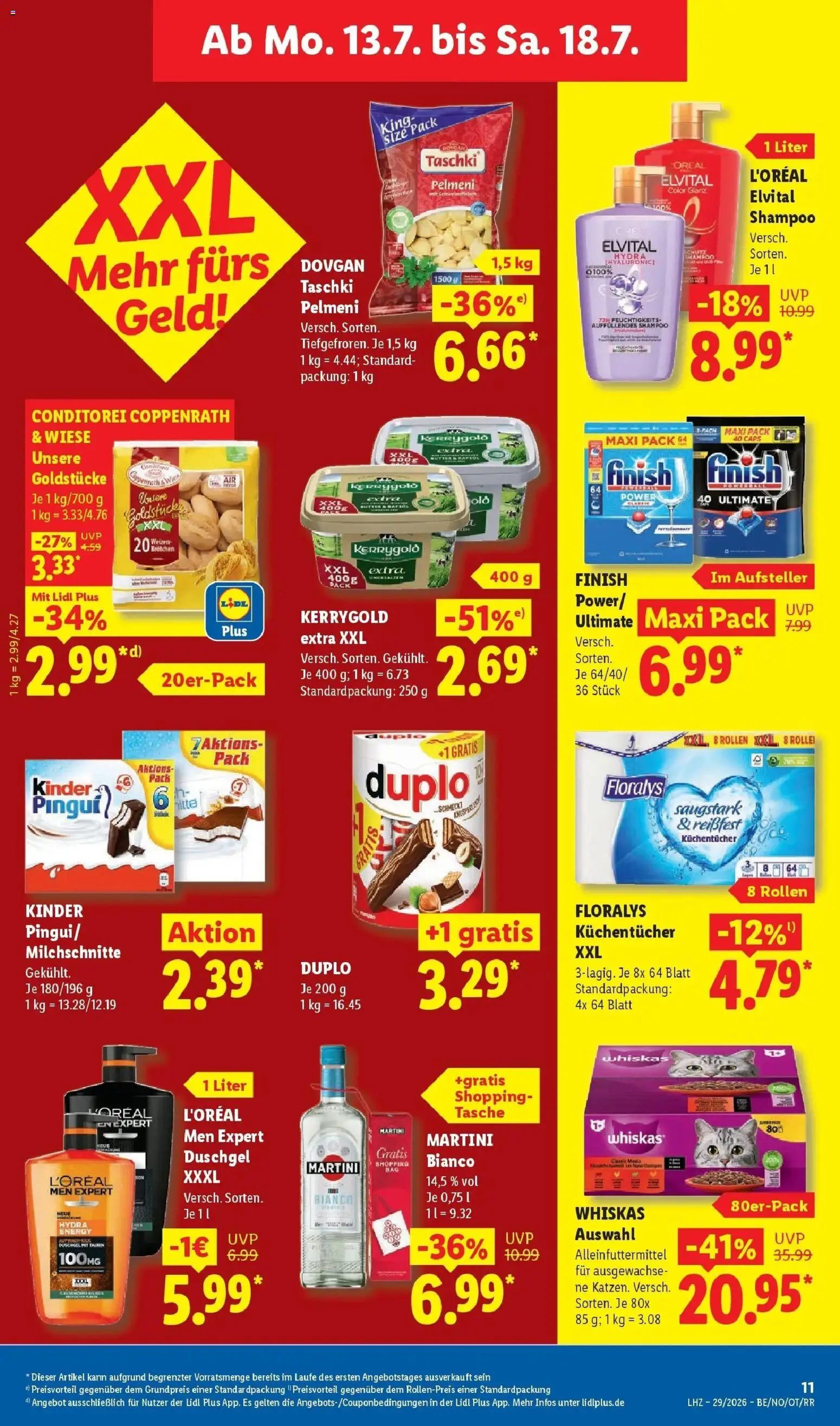 Lidl Prospekt Emlichheim – gültig ab 13.07.2026 | Seite: 21 | Produkte: Martini, Energy, Duschgel, Whiskas
