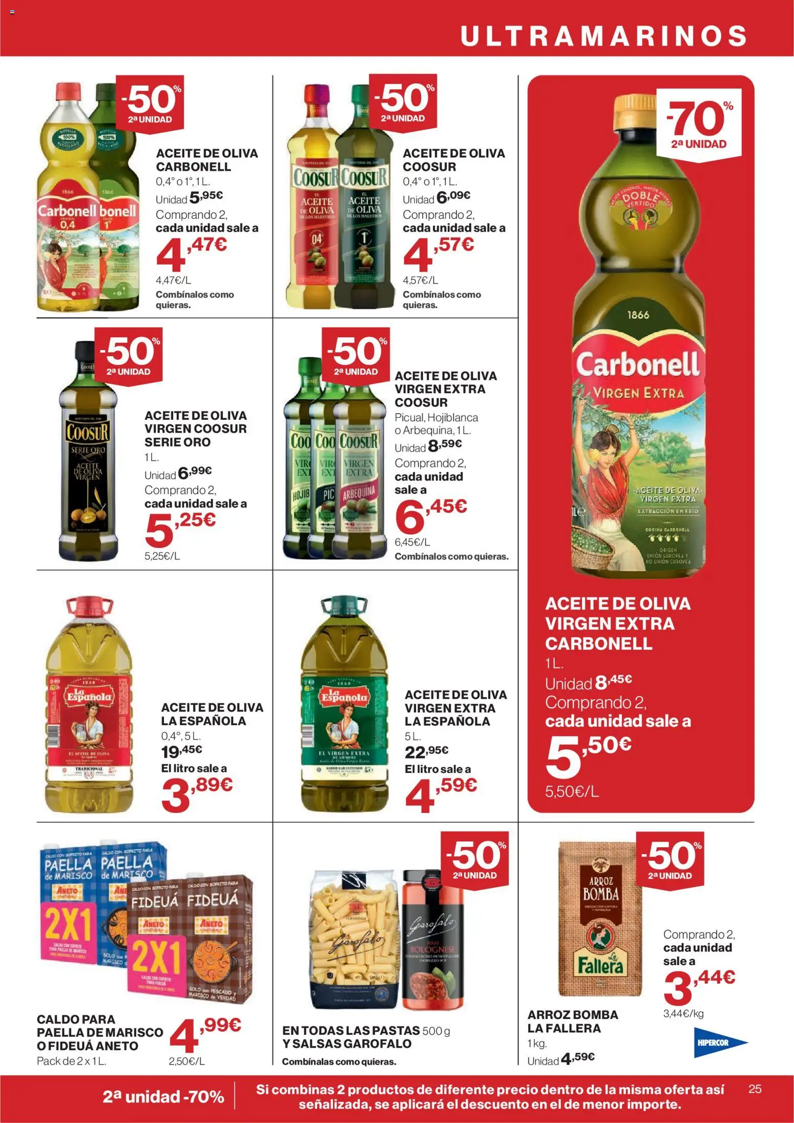 Hipercor catálogo │ válido desde el 16/07/2026 | Página: 25 | Productos: Aceite, Pescado, Aceite de oliva virgen extra, Cocina