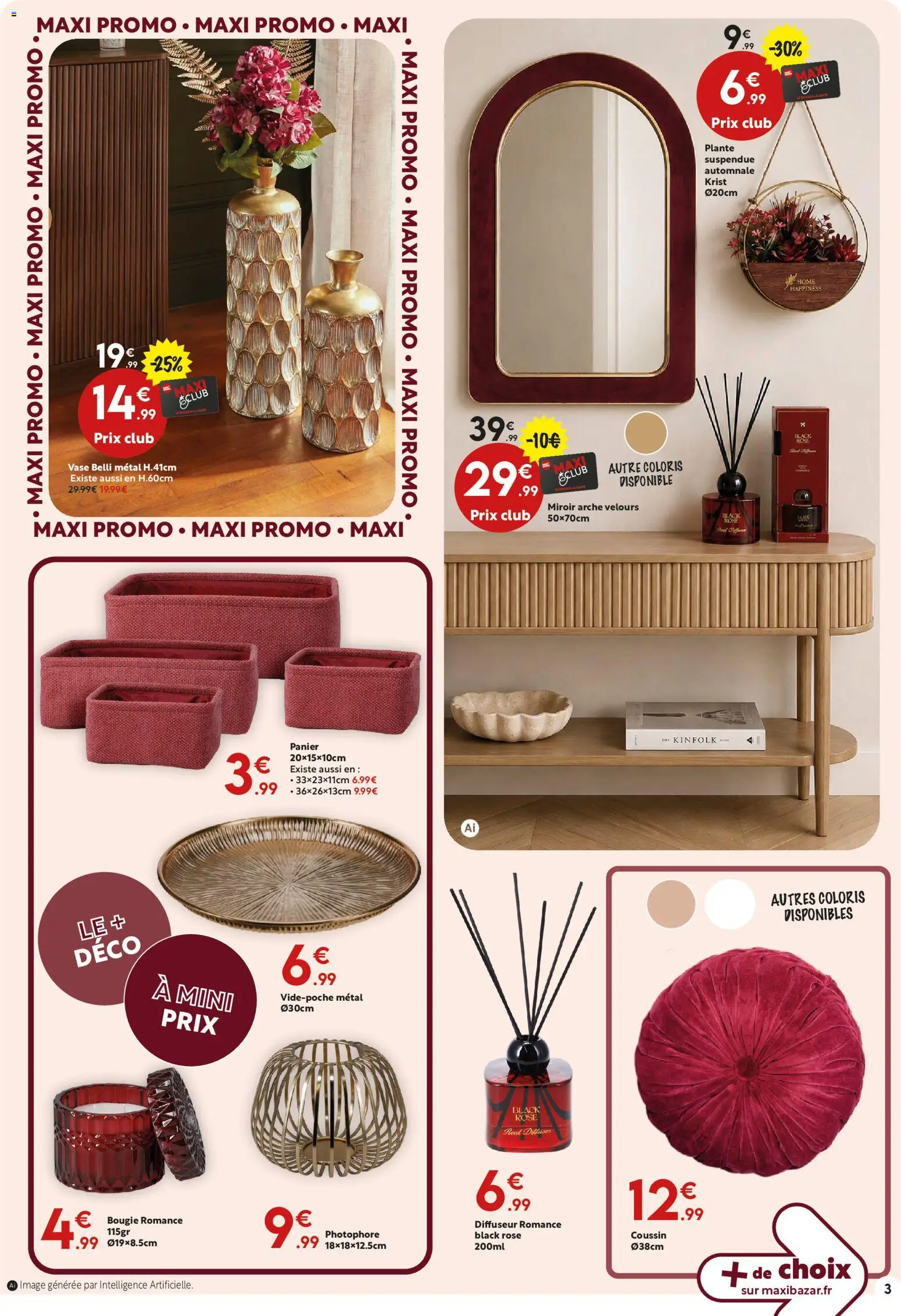 {H1} | Page: 3 | Produits: Diffuseur, Panier, Miroir, Vase