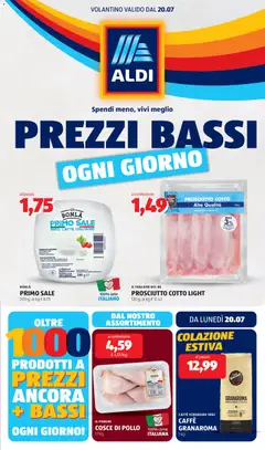 Anteprima del volantino Aldi volantino valido a partire dal 20/07/2026