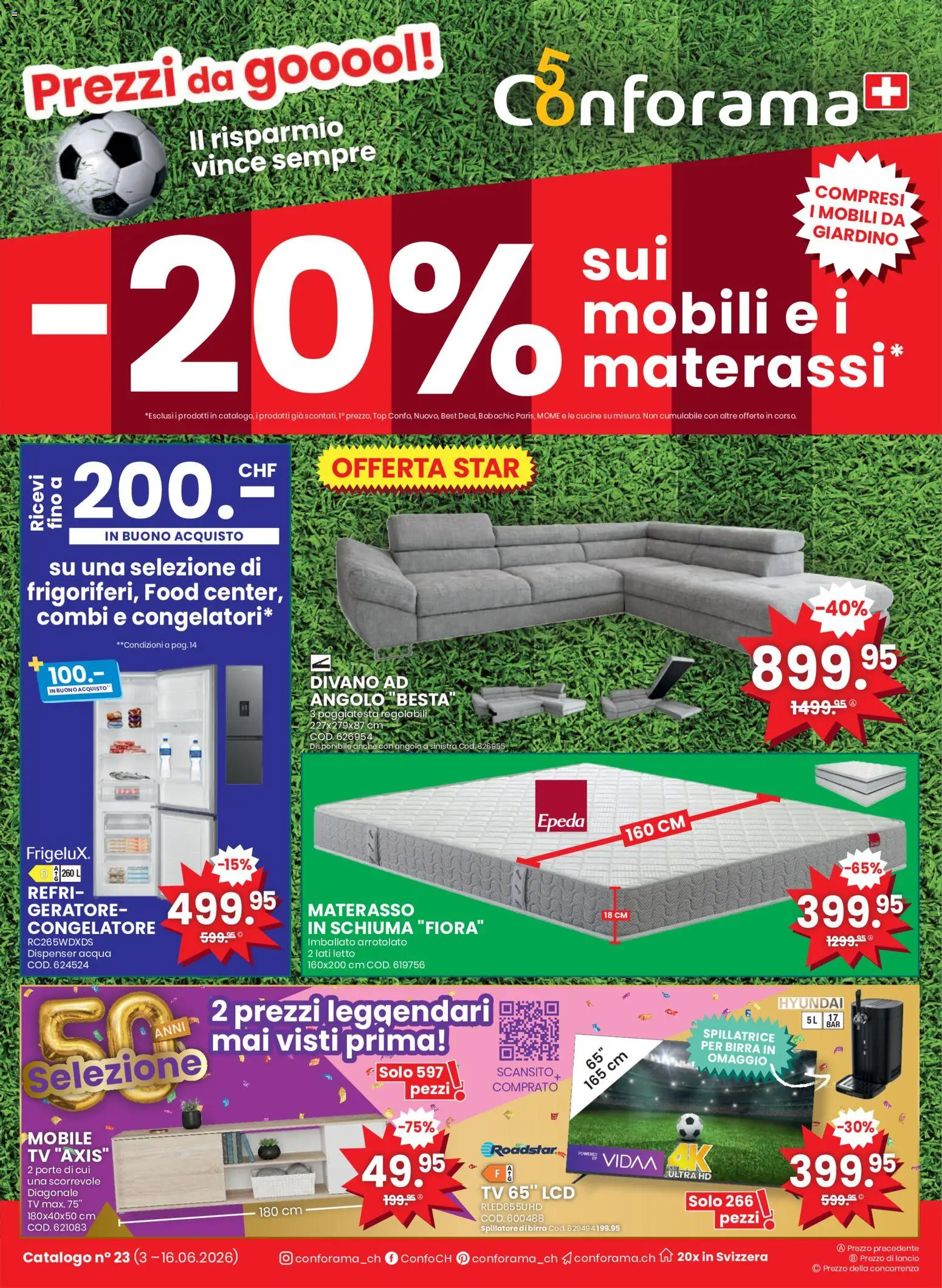 Conforama aktionen IT – gültig ab 03.06.2026 | Seite: 1 | Produkte: TV, Top