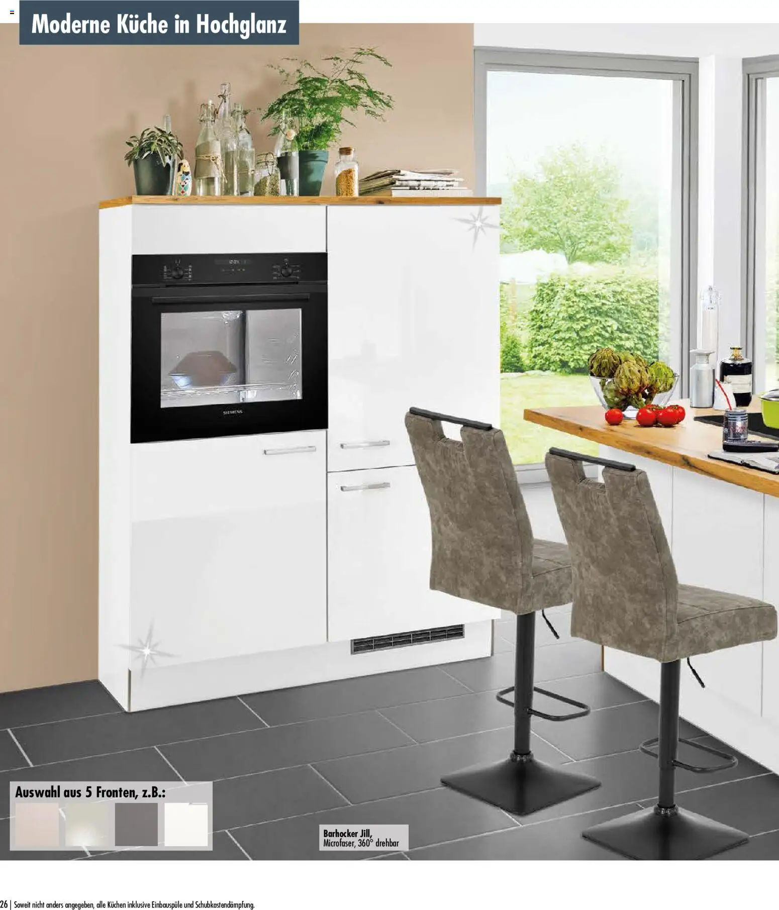 SB Möbel Boss Küchenkatalog 2026 – gültig ab 09.04.2026 | Seite: 26 | Produkte: Siemens, Barhocker, Küche