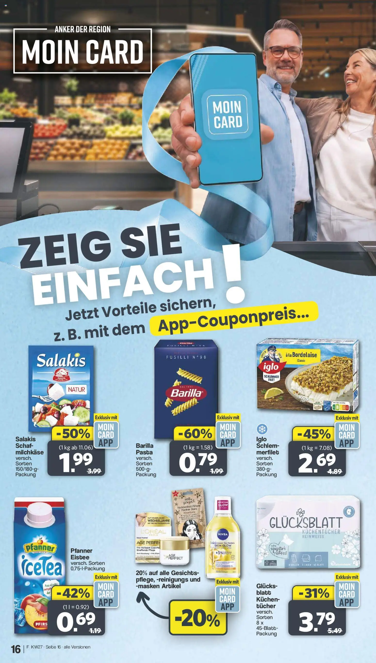 Famila Nordwest Prospekt – gültig ab 29.06.2026 | Seite: 16 | Produkte: Barilla, Iglo, Salakis, Kuchen