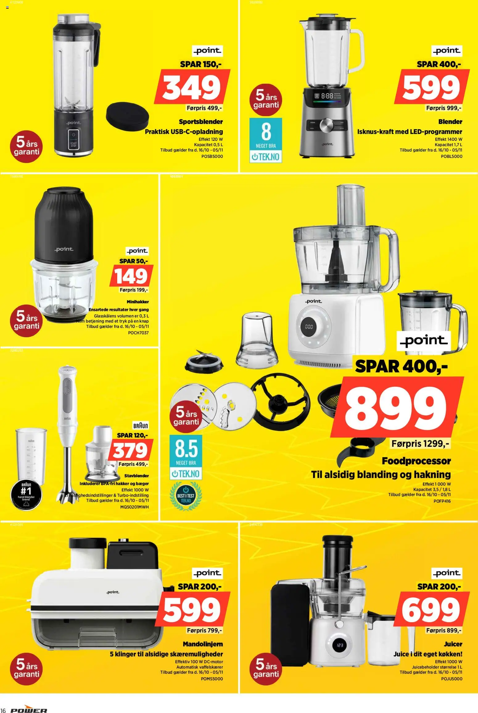 Power tilbudsavis – gyldig fra 23/10/2026 | Side: 16 | Produkter: Juice, Foodprocessor, Juicer