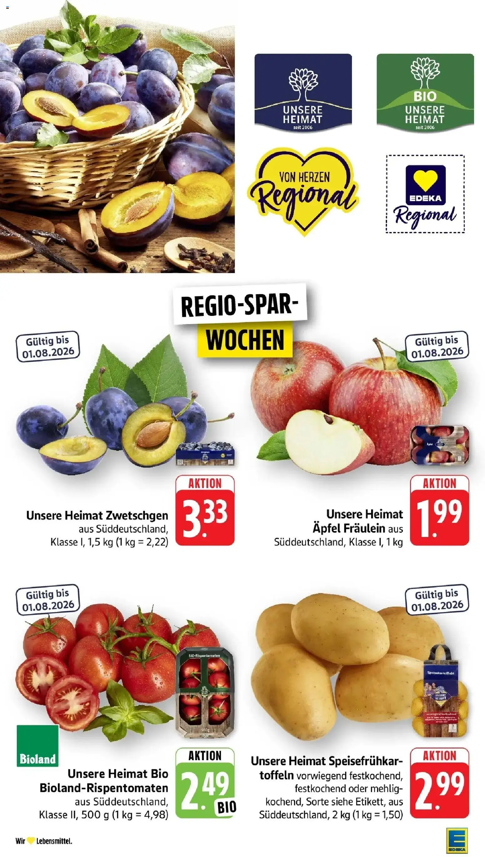 Edeka prospekt Heppenheim – gültig ab 13.07.2026 | Seite: 8 | Produkte: Äpfel, Zwetschgen