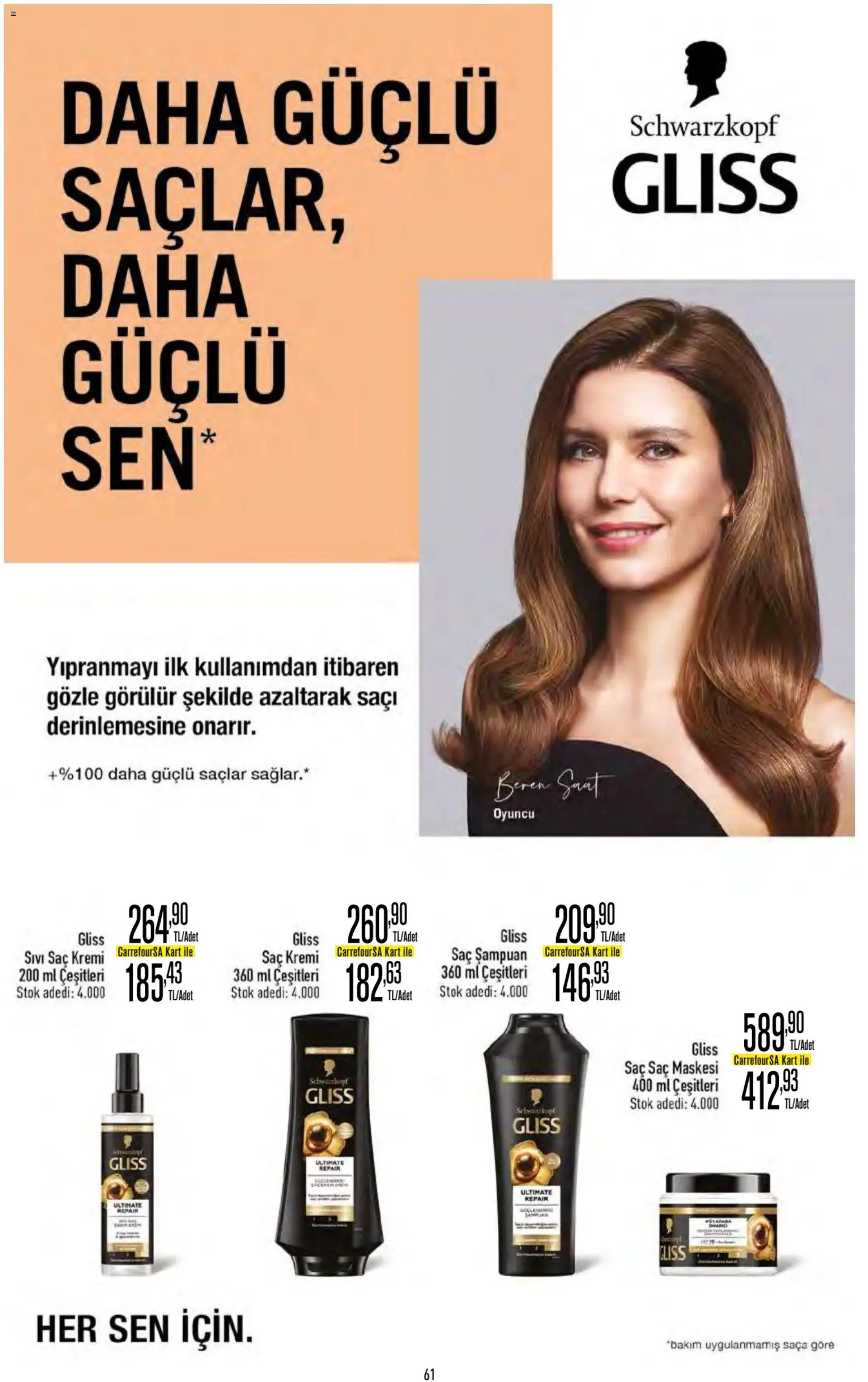 CarrefourSA - Katalog Gurme - 20 Ağustos 2026 tarihinden itibaren geçerlidir | Sayfa: 61 | Ürünler: Şampuan, Saç Kremi, Saç maskesi, Oyuncu
