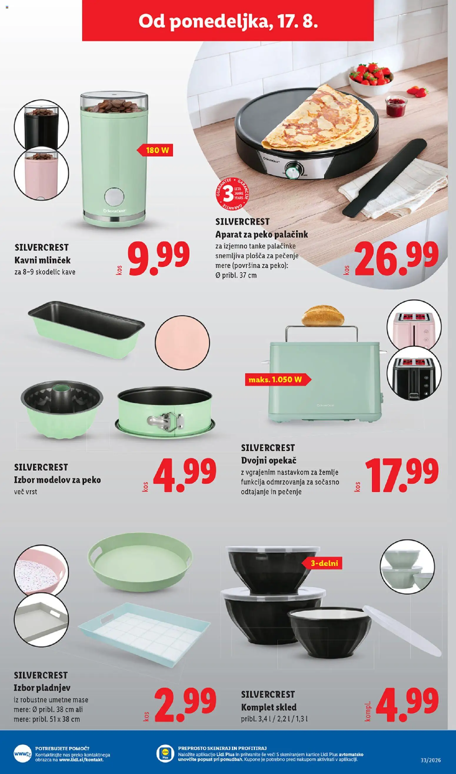 Novi Lidl katalog ponudbe – veljaven od 13.08.2026 | Stran: 55 | Izdelki: Toaster, Palačinke