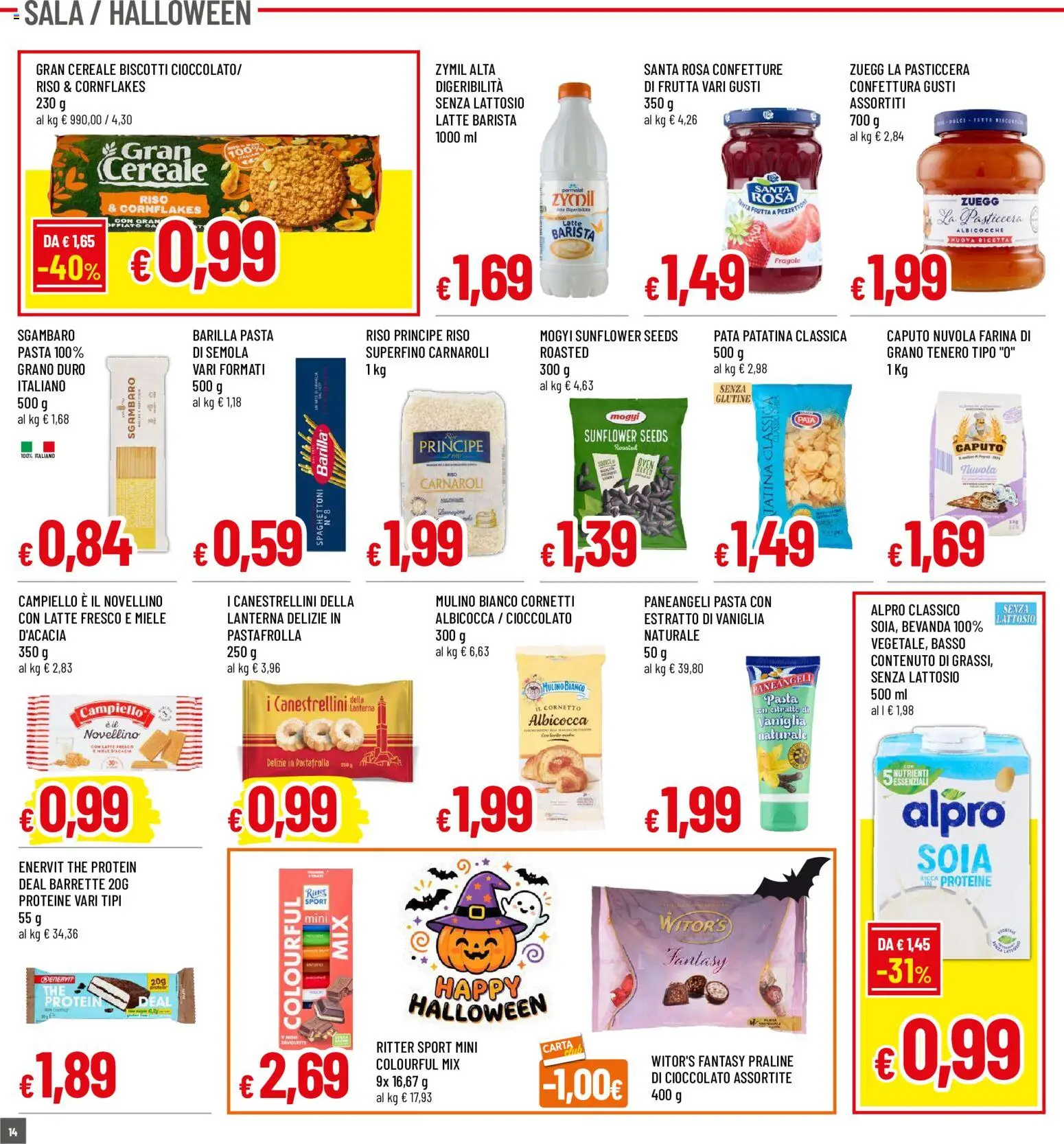Volantino Galassia del 15/10/2026 | Pagina: 14 | Prodotti: Farina, Pasta, The, Albicocche