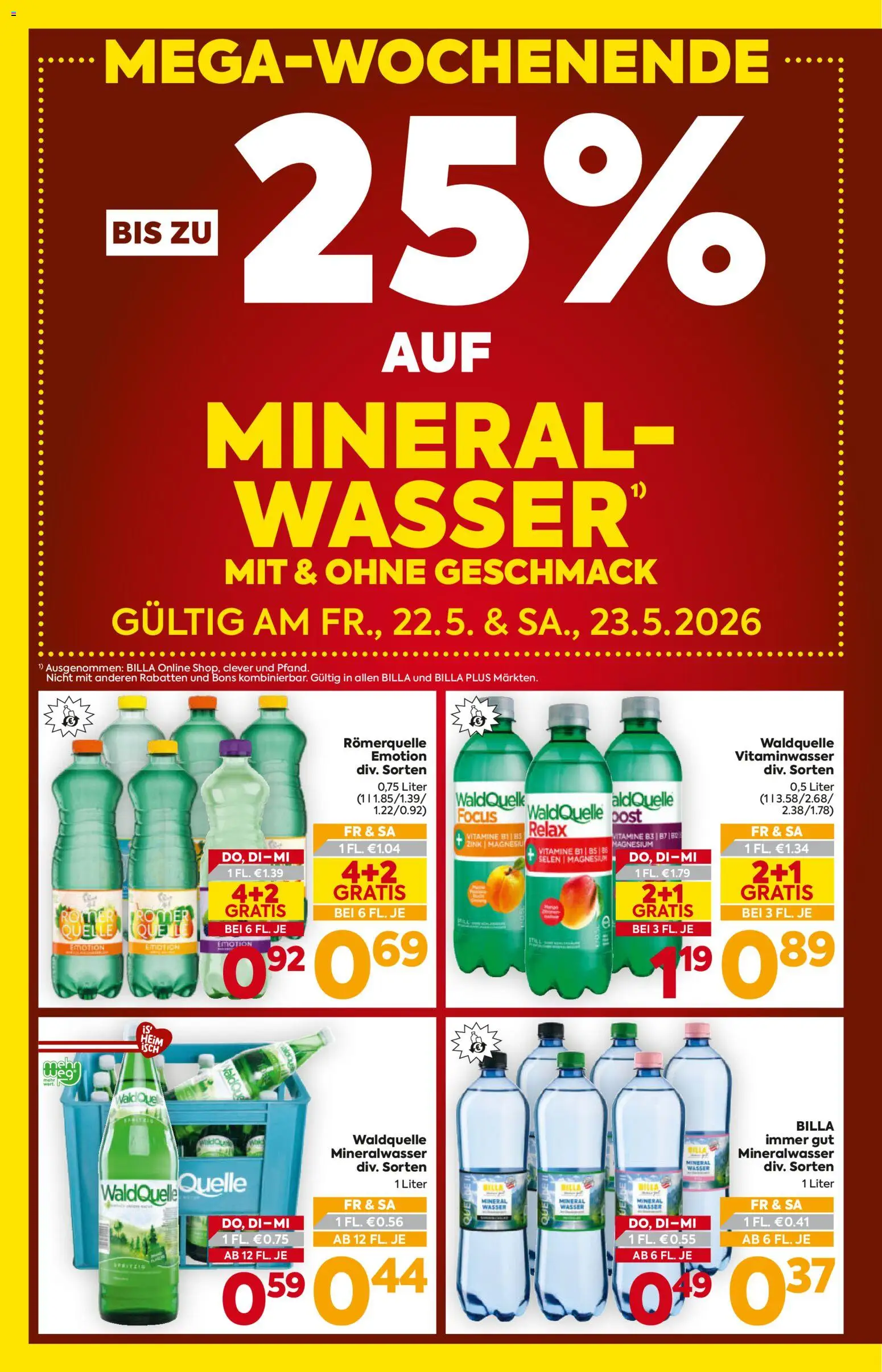 Billa Flugblatt - Steiermark gültig ab 21.05.2026 | Seite: 2 | Produkte: Wasser