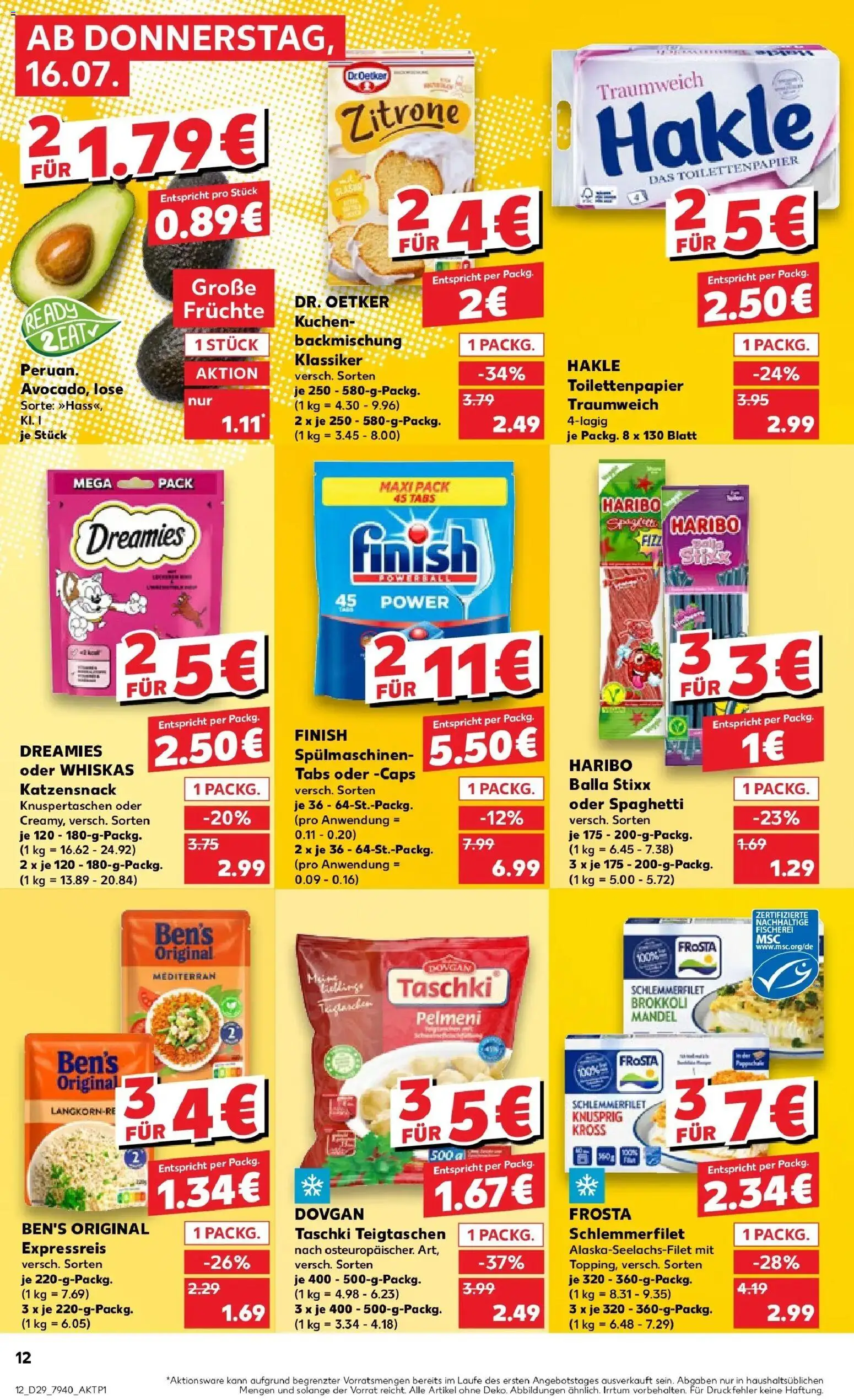 Kaufland Prospekt Mainz – gültig ab 13.07.2026 | Seite: 21 | Produkte: Spaghetti, Frosta, Zitrone, Whiskas