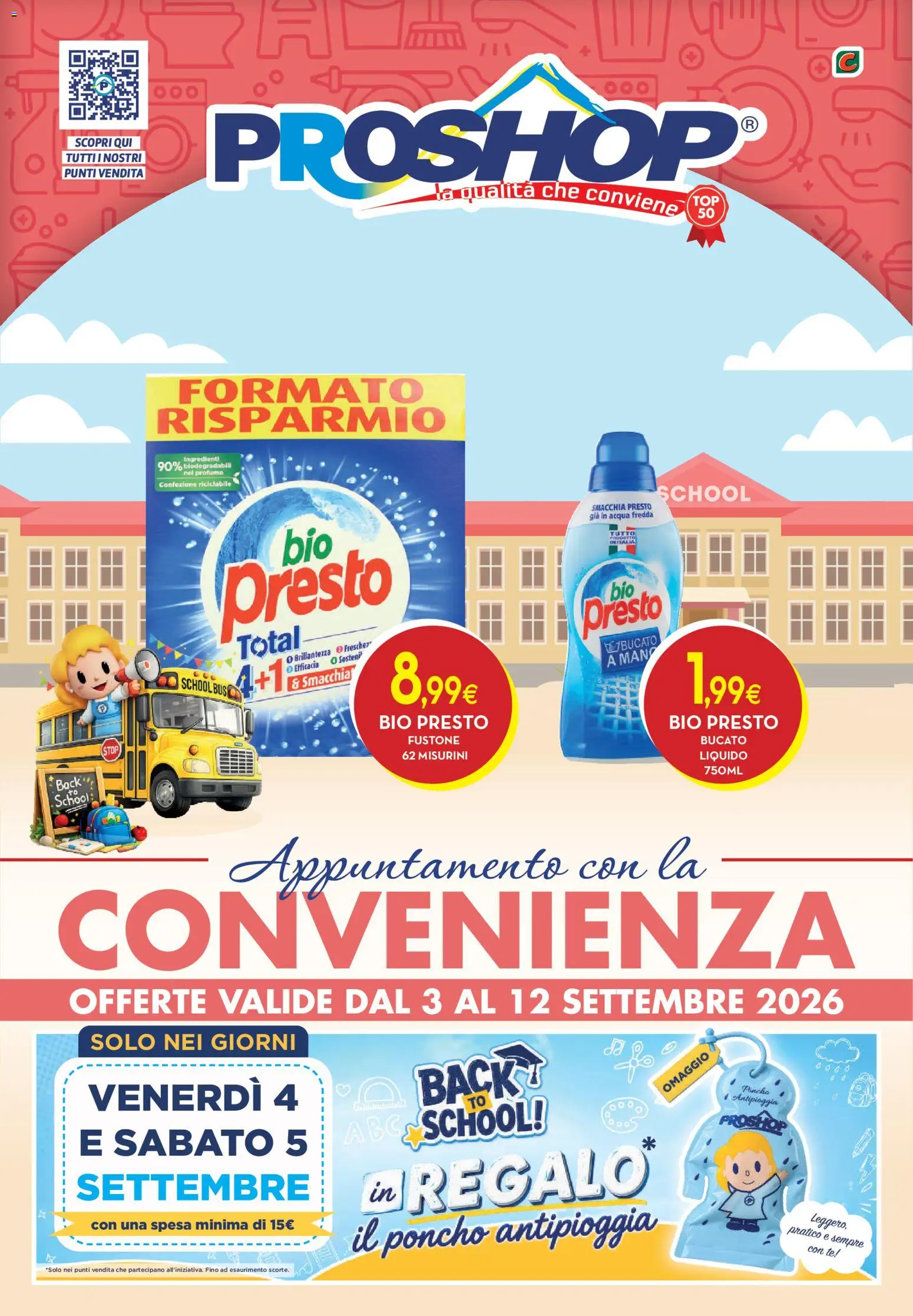 Volantino Proshop del 03/09/2026 | Pagina: 1 | Prodotti: Acqua, Ingredienti, Poncho, Profumo