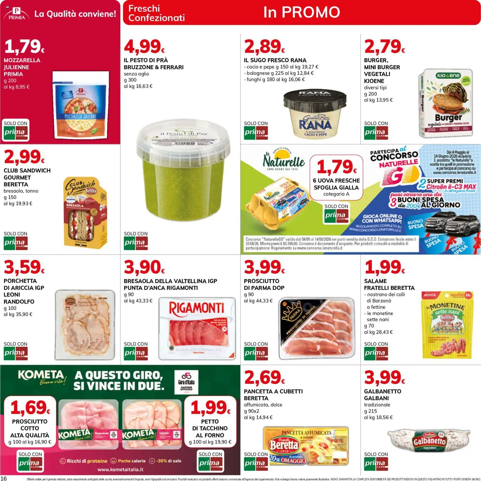 Volantino Basko del 19.05.2026 | Pagina: 16 | Prodotti: Uova, Mozzarella, Funghi, Pesto
