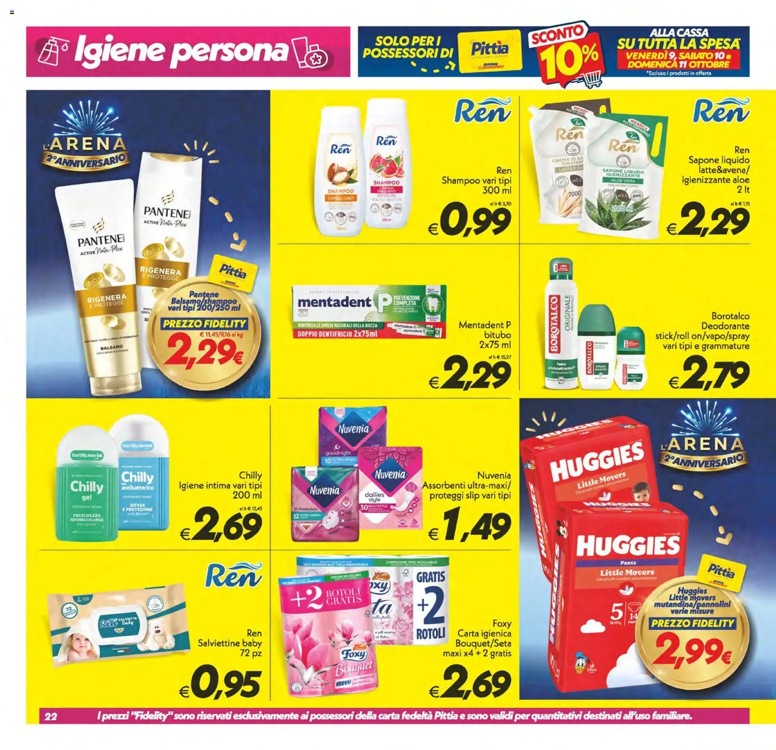 Volantino SuperConveniente del 02/10/2026 | Pagina: 22 | Prodotti: Crema, Proteggi slip, Assorbenti, Aloe vera