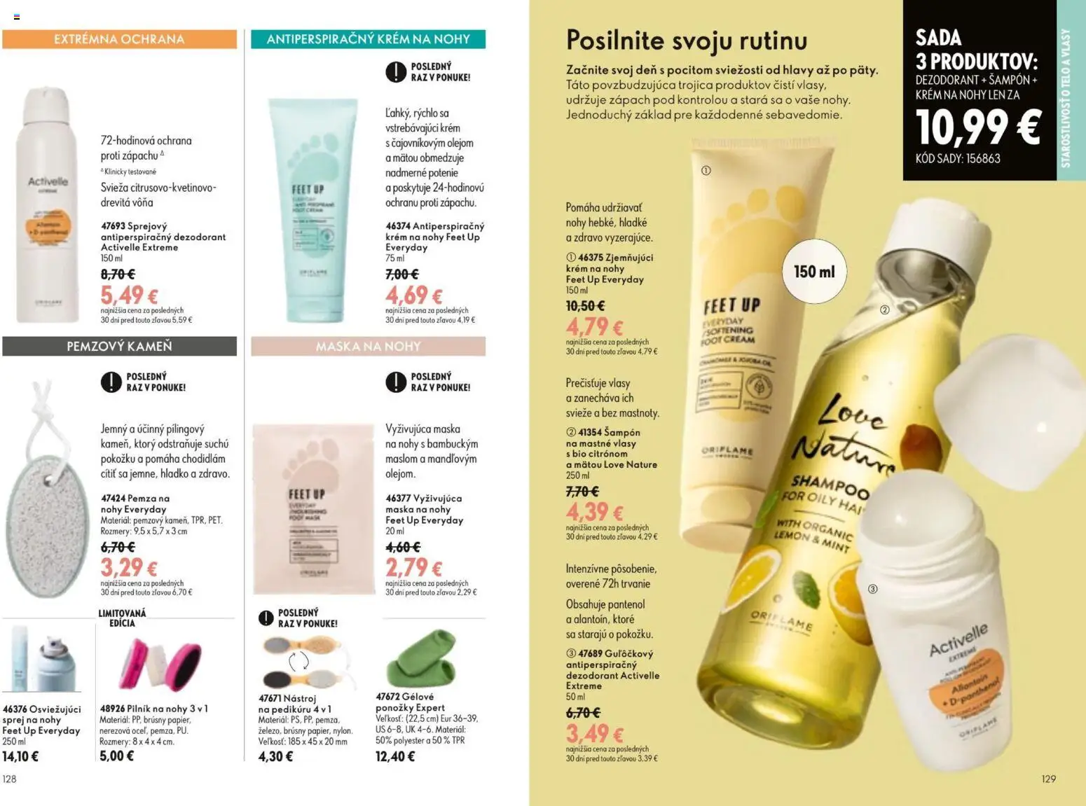Nové Oriflame akcie – leták je platný od 19.08.2026 | Strana: 65 | Produkty: Šampón, Dezodorant, Ponožky, Krém