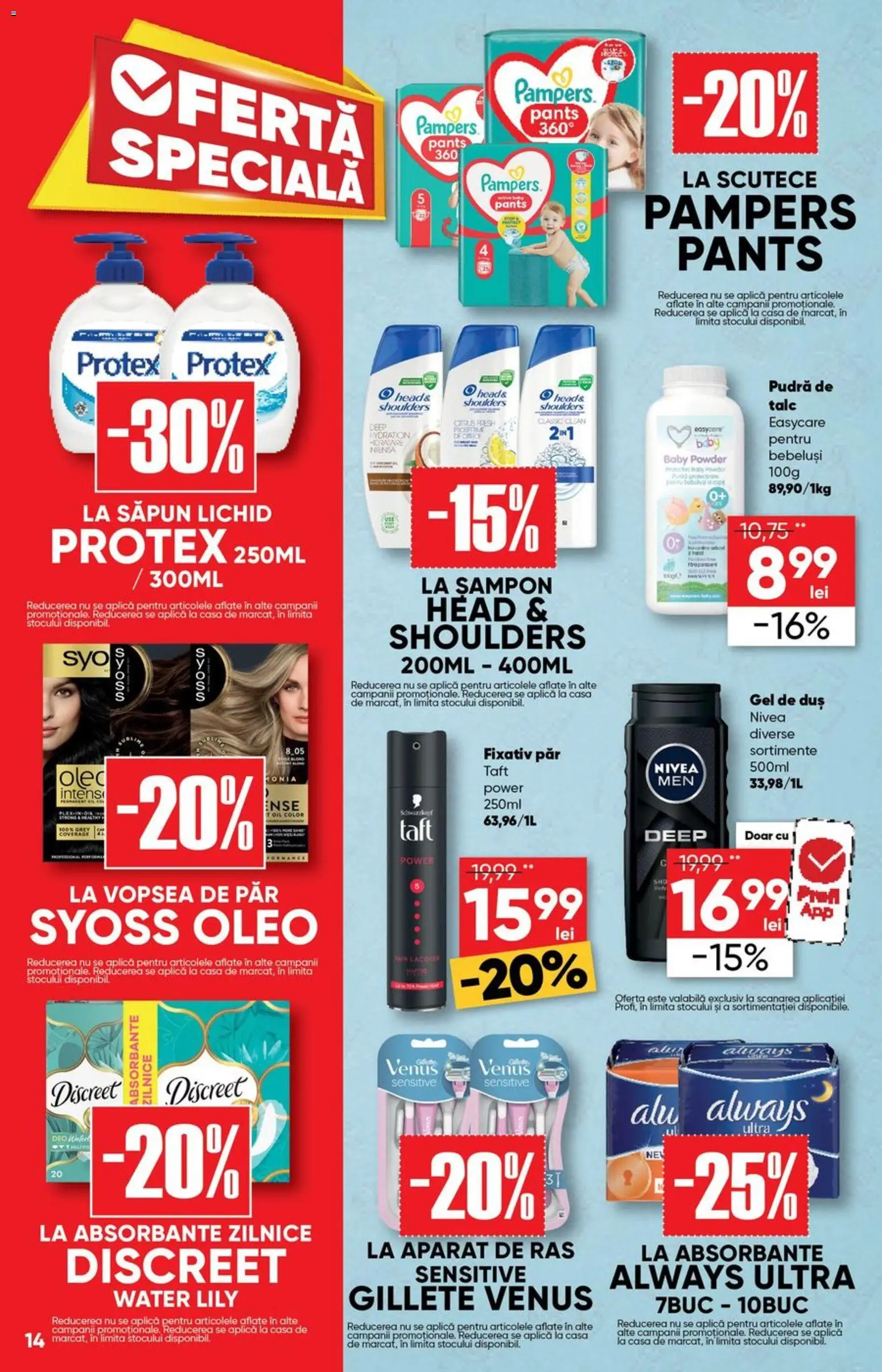 Noul catalog Profi – valabil de la 10.06.2026 | Pagină: 14 | Produse: Pudră, Șampon, Scutece, Vopsea de păr