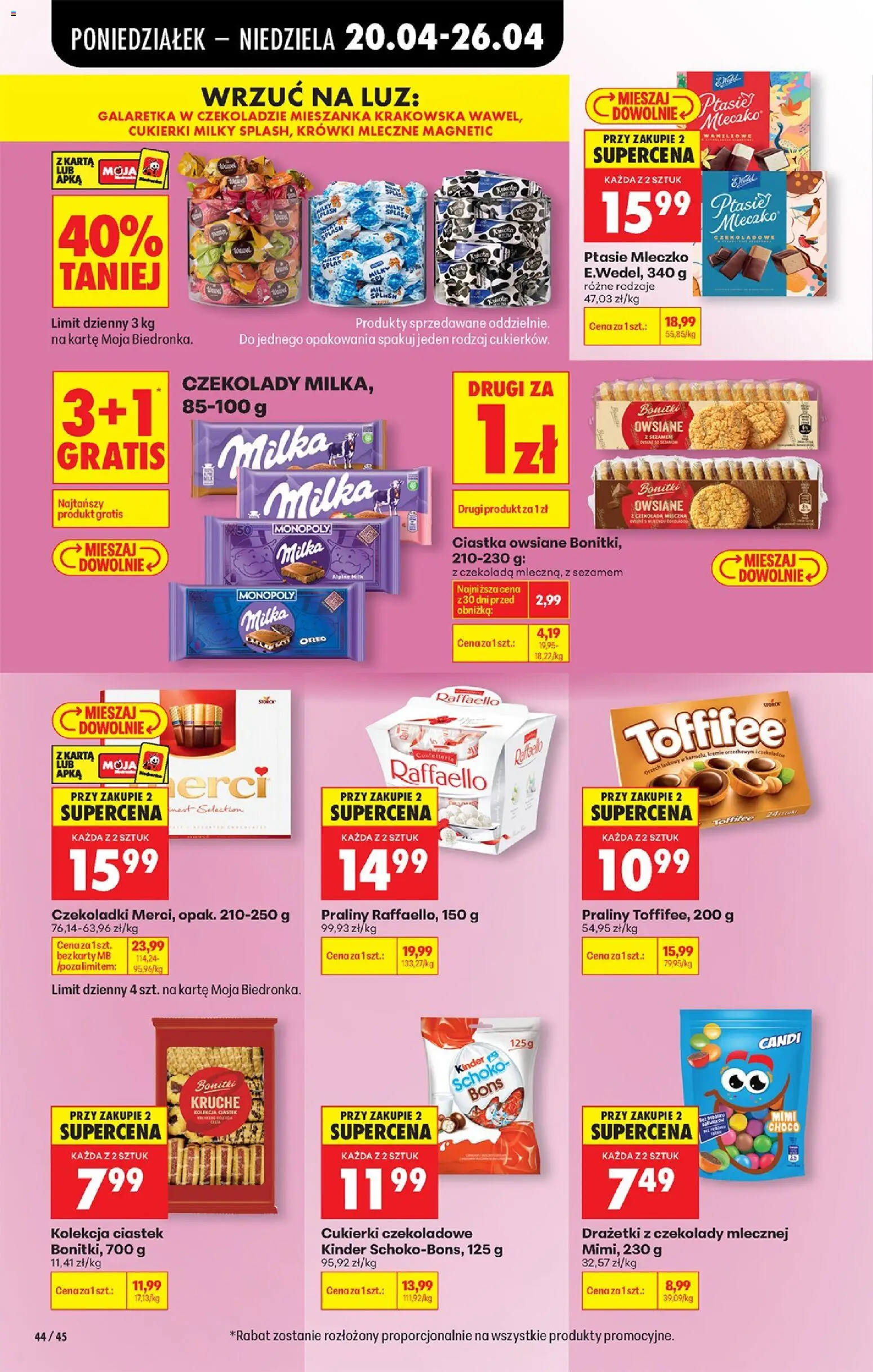 Biedronka gazetka od poniedziałku od 20.04.2026 | Strona: 74 | Produkty: Karta, Mieszanka krakowska, Ciastka, Krówki