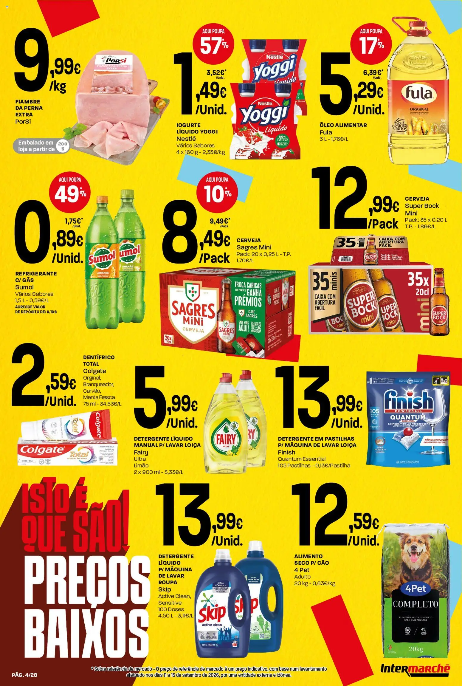 Intermarché folheto Contact │ válido de 29/10/2026 | Página: 4 | Produtos: Óleo alimentar, Detergente, Iogurte, Cerveja