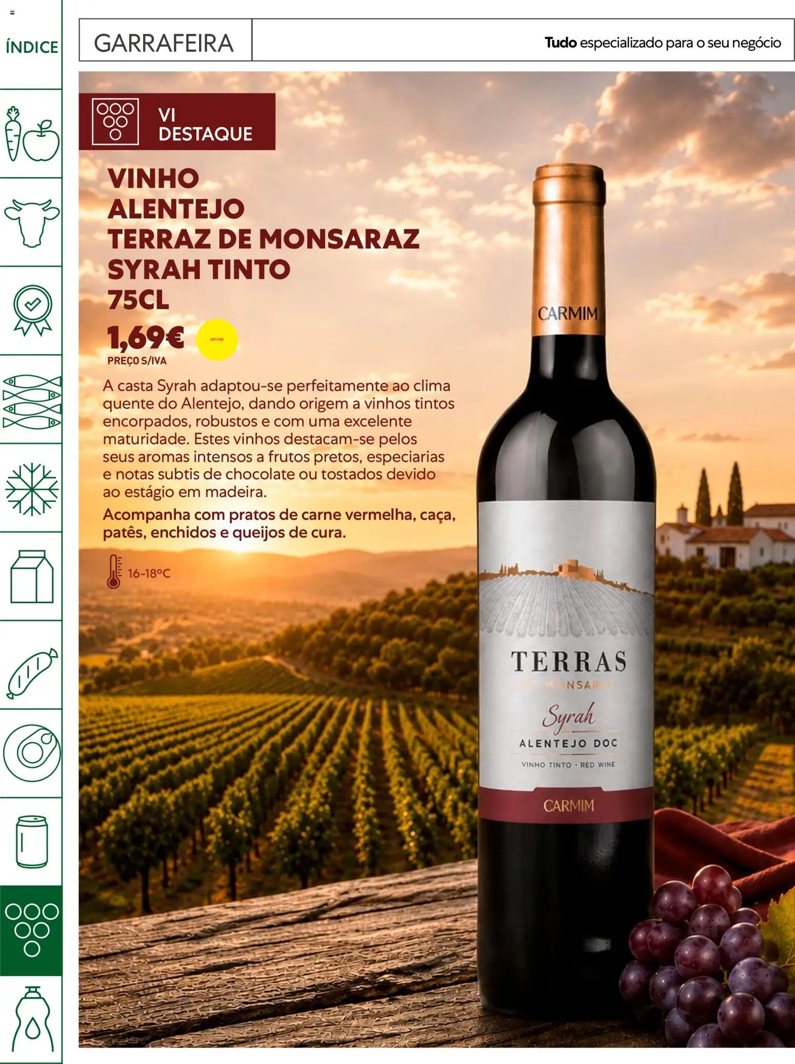 Recheio Horeca │ válido de 18/08/2026 | Página: 24 | Produtos: Especiarias, Pratos, Chocolate, Vinho