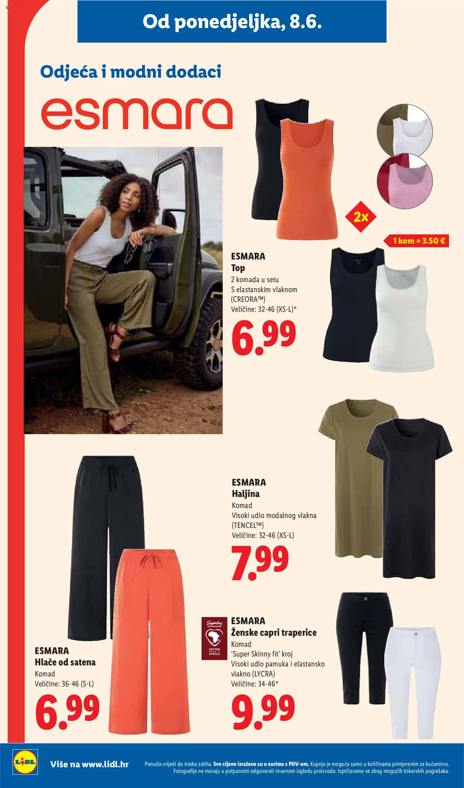 Lidl katalog | vrijedi od 08.06.2026 | Stranica: 38 | Proizvodi: Odjeća, Hlače, Haljina, Traperice
