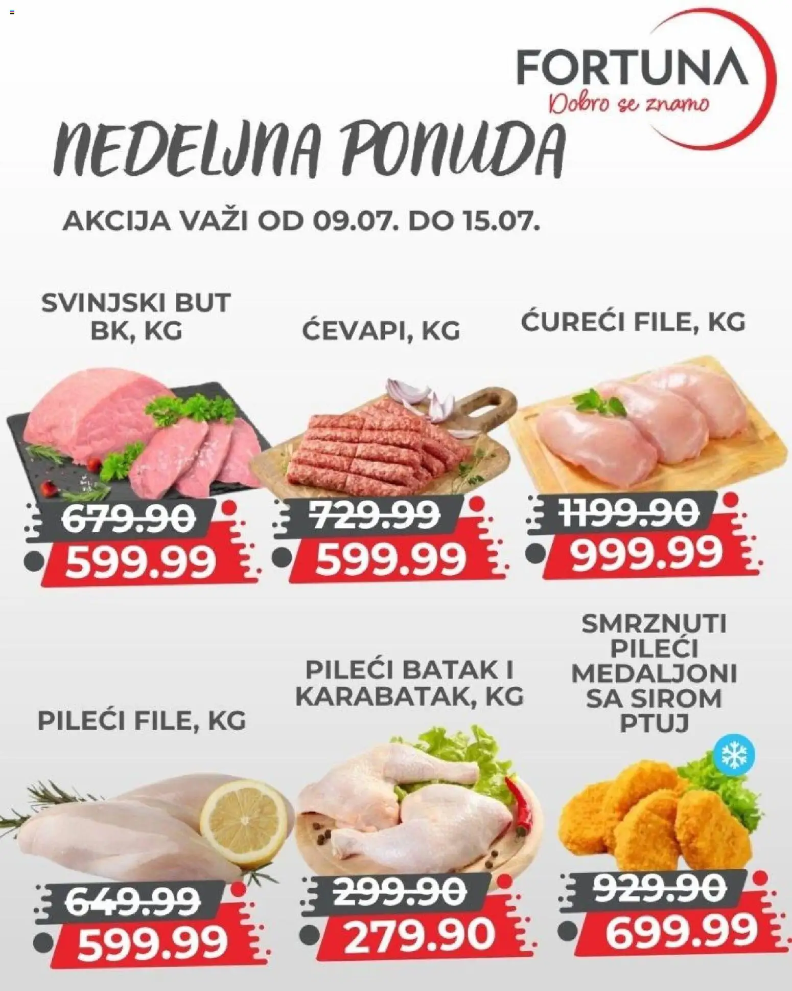 Fortuna Market katalog - važi od 09.07.2026 | Strana: 2 | Proizvode: Pileći batak, Svinjski but