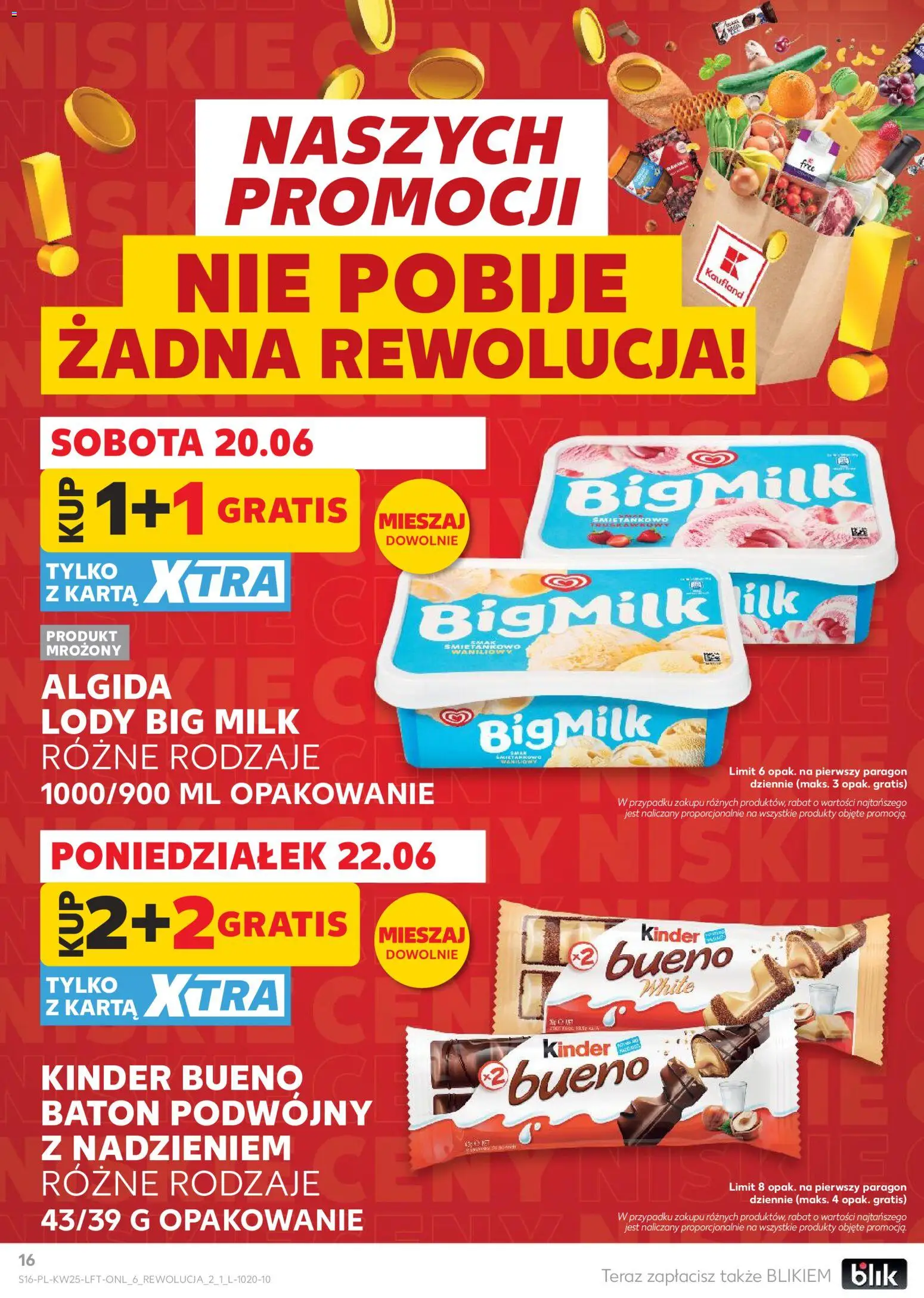 Kaufland Polsko leták od 18.06.2026 | Strana: 16 | Produkty: Kinder, Kinder Bueno