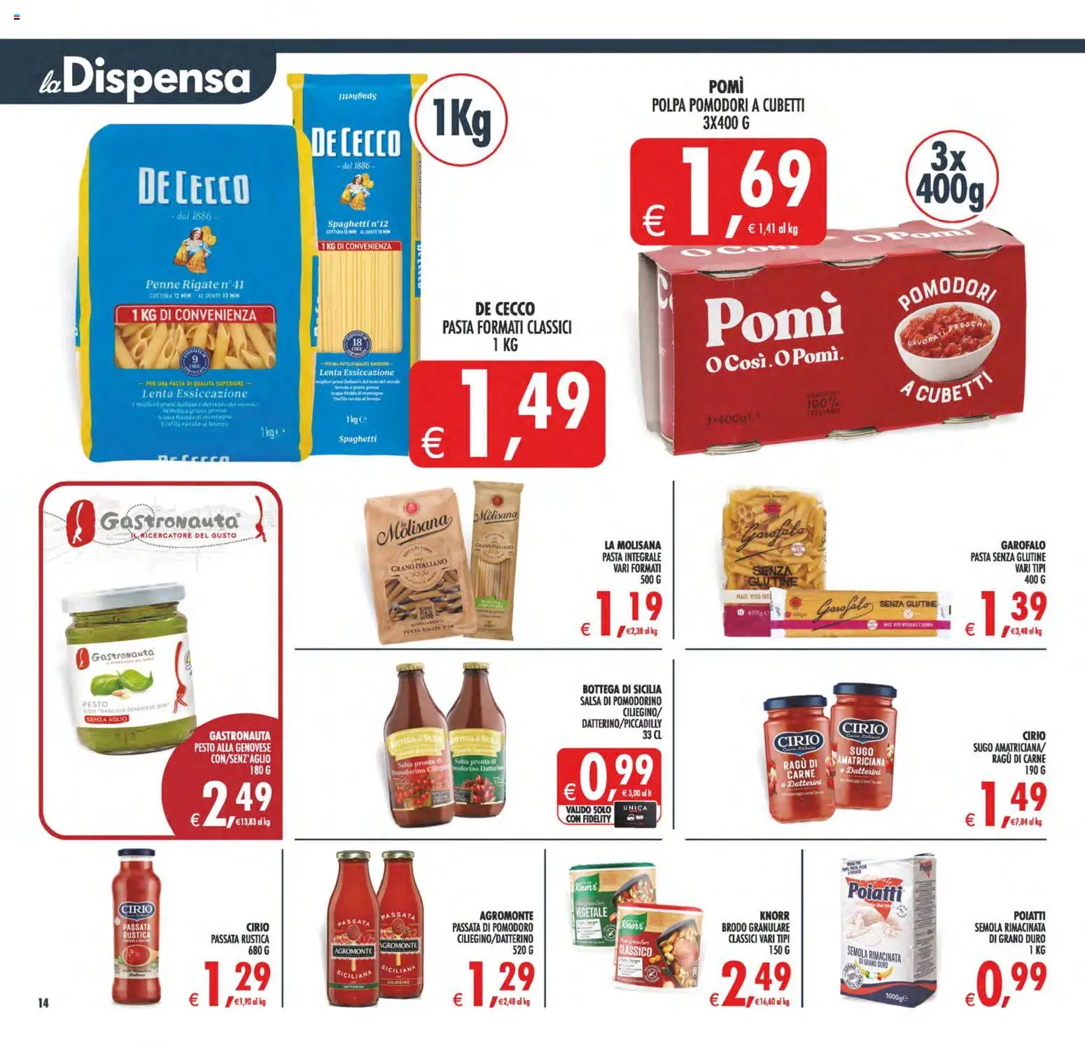 Volantino Decò del 28.04.2026 | Pagina: 16 | Prodotti: Pomodori, Pesto, Ragú, Mais