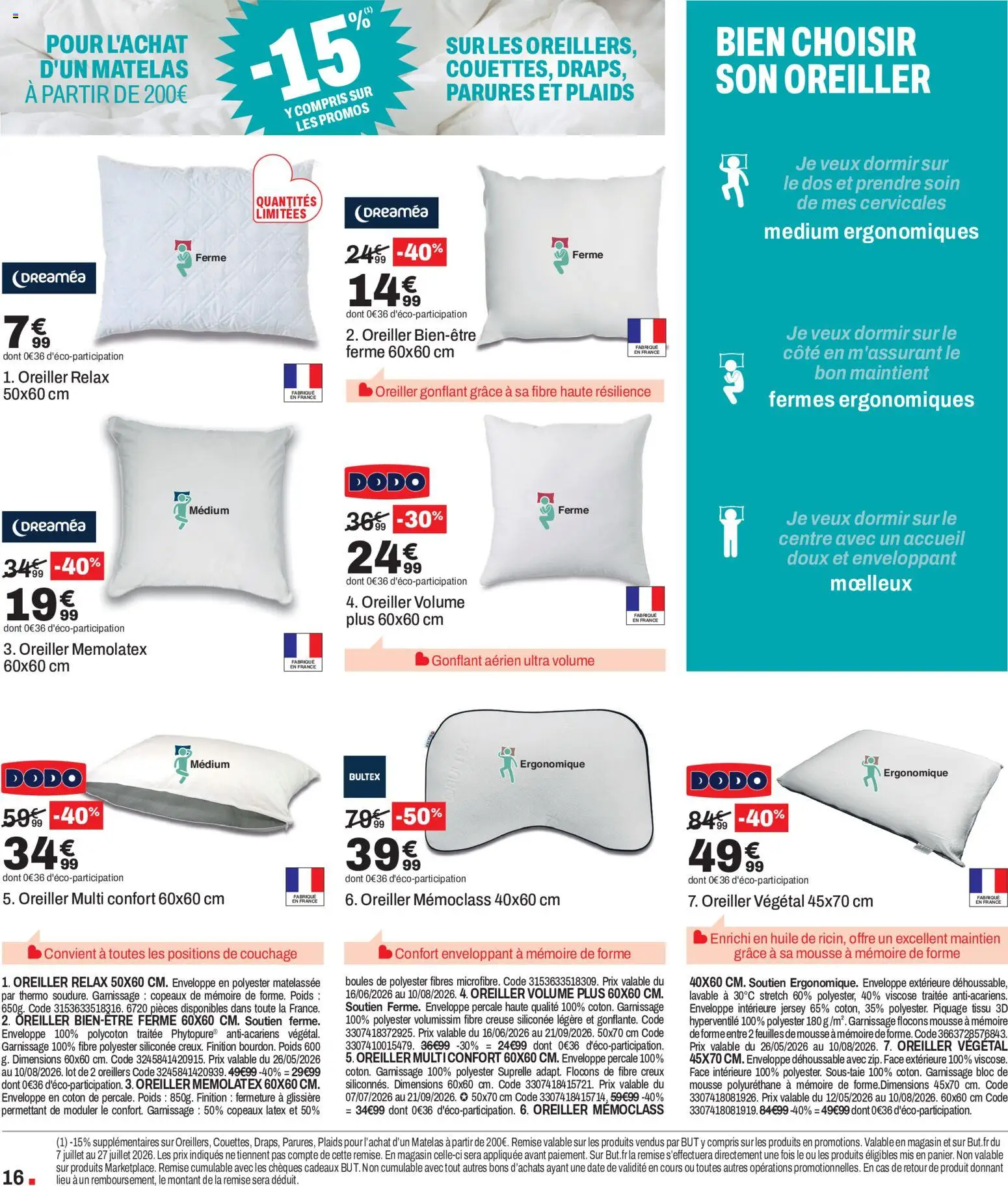 {H1} | Page: 16 | Produits: Flocons, Poids, Enveloppe, Huile