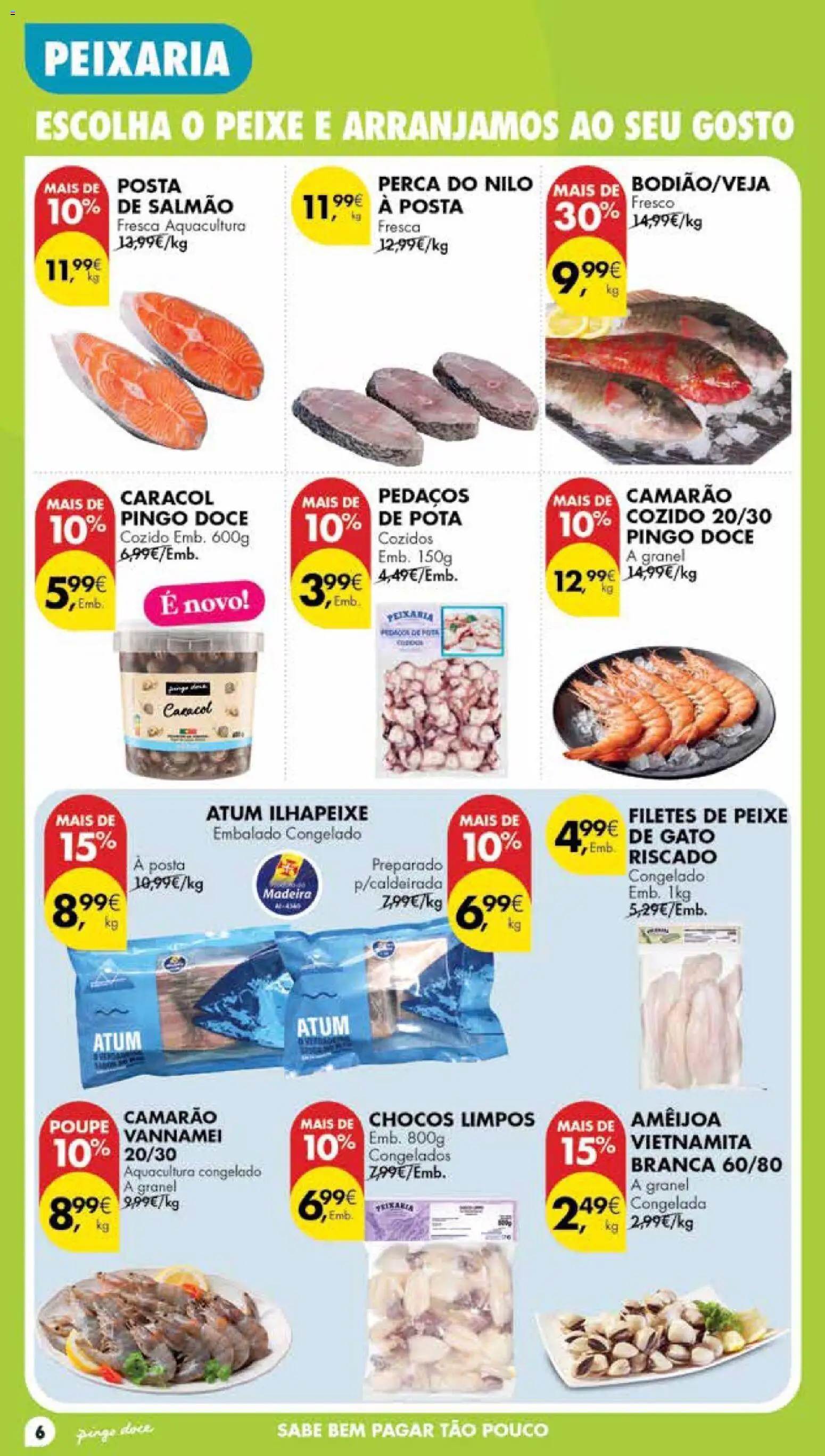 Pingo Doce Poupe Esta Semana Madeira │ válido de 04/08/2026 | Página: 6 | Produtos: Atum, Camarão, Salmão, Peixe