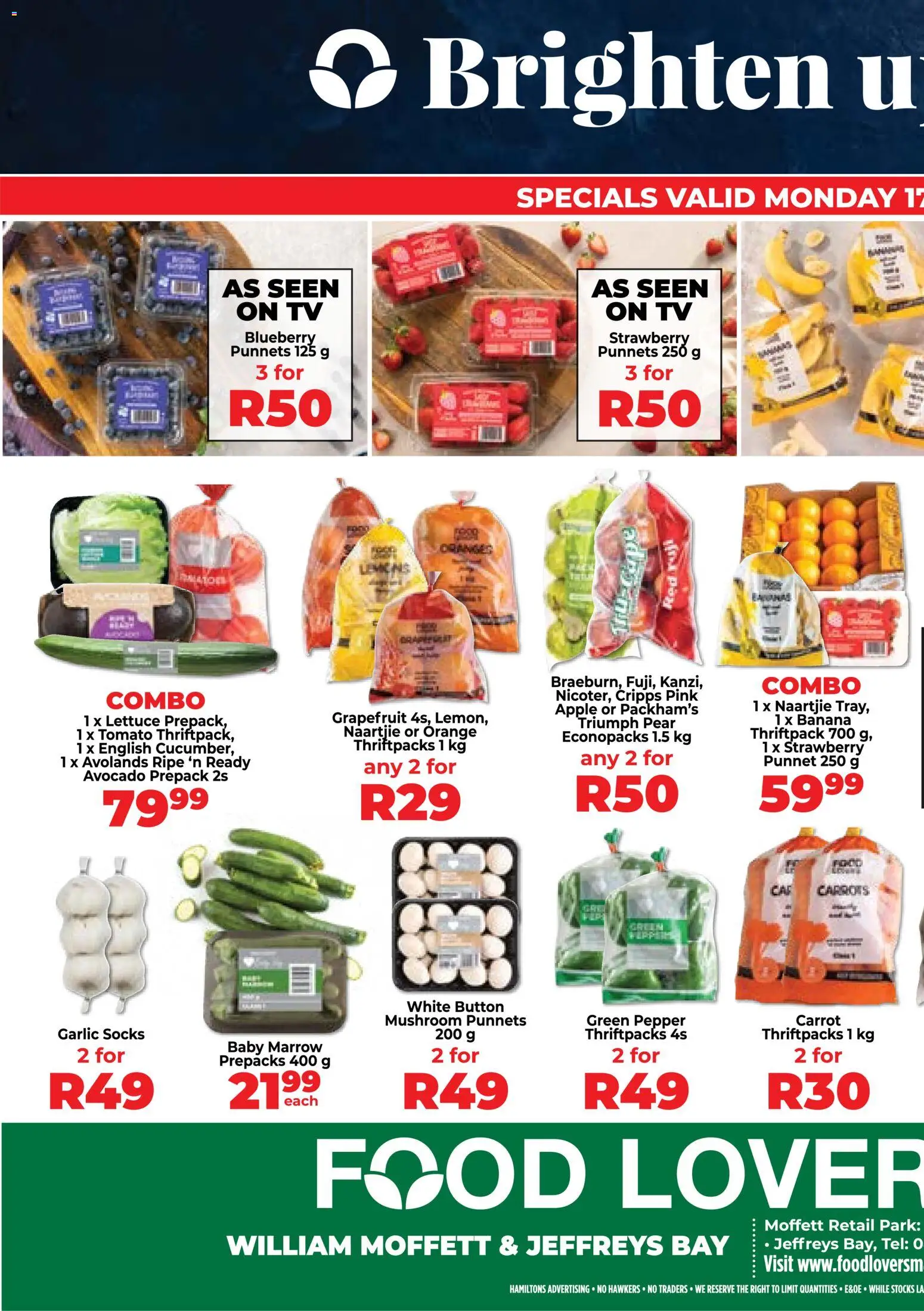 New Food Lover's Market catalogue – valid from 17/08/2026 | Page: 1 | Products: Avocado, Grapefruit, Pepper, Garlic