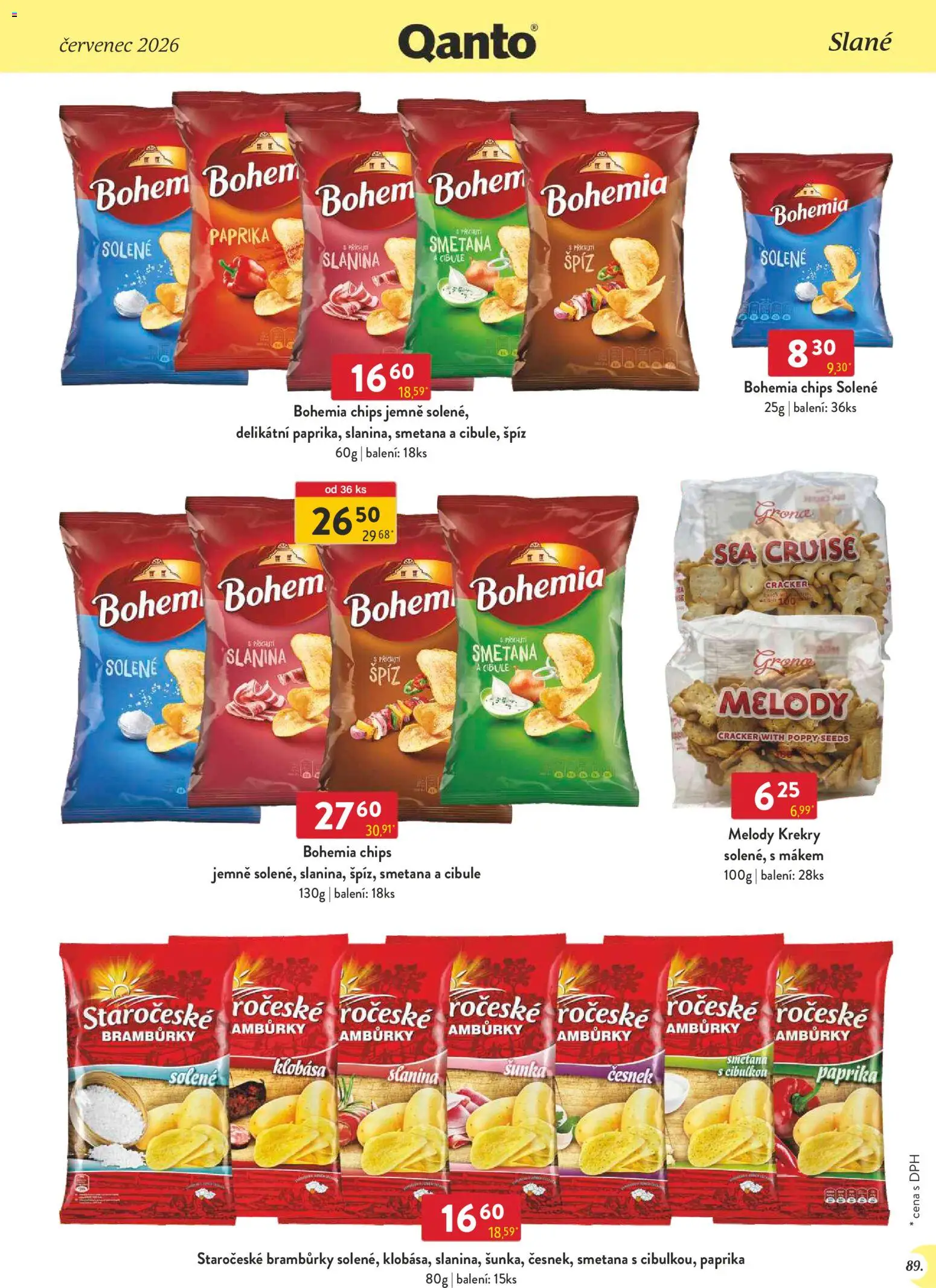 Astur & Qanto leták - Velkoobchod 07/2026 od 01.07.2026 | Strana: 89 | Produkty: Krekry, Česnek, Bohemia chips, Cibule
