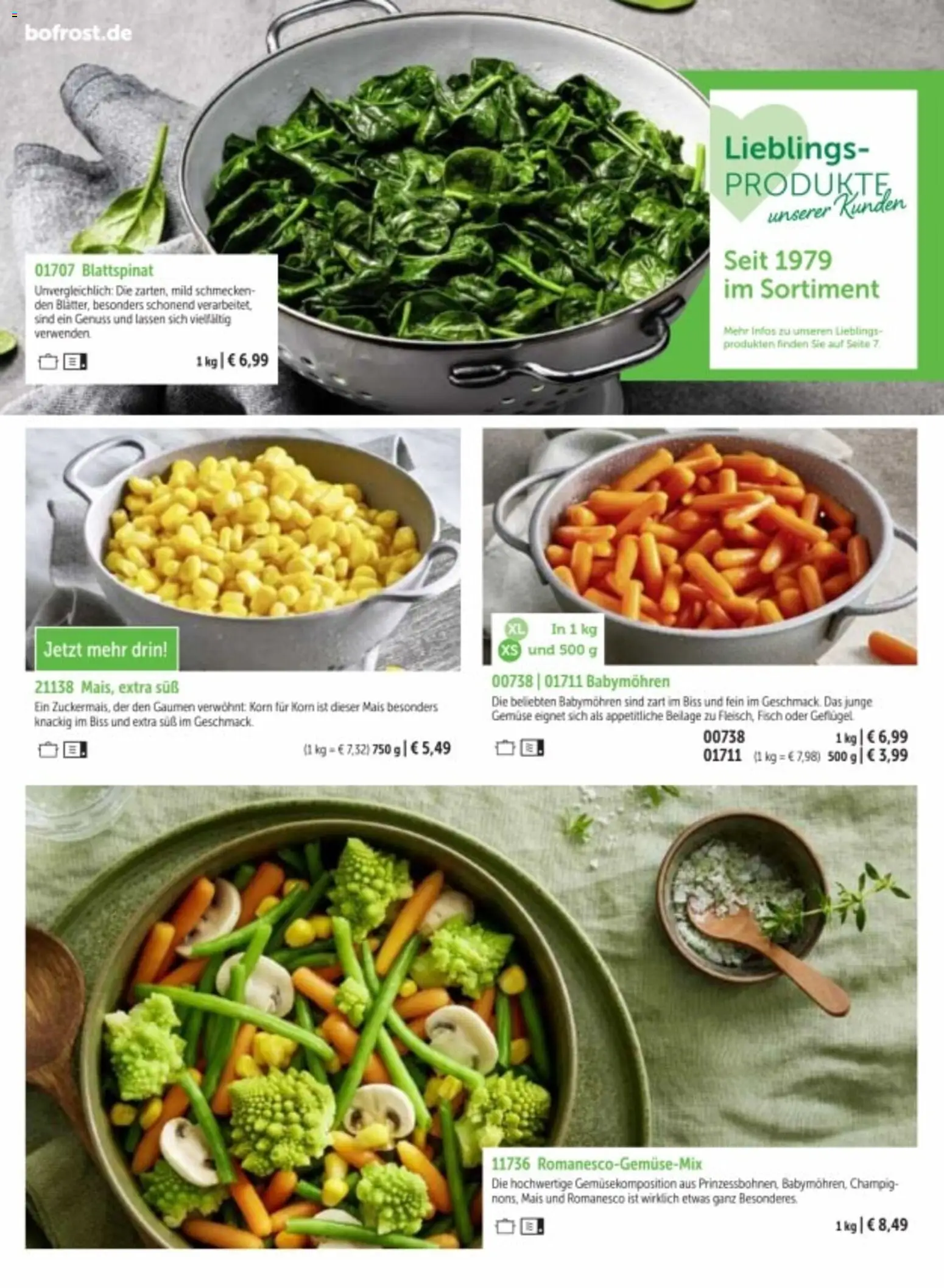 Bofrost Katalog – gültig ab 06.03.2026 | Seite: 34 | Produkte: Mais, Fisch, Gemüse