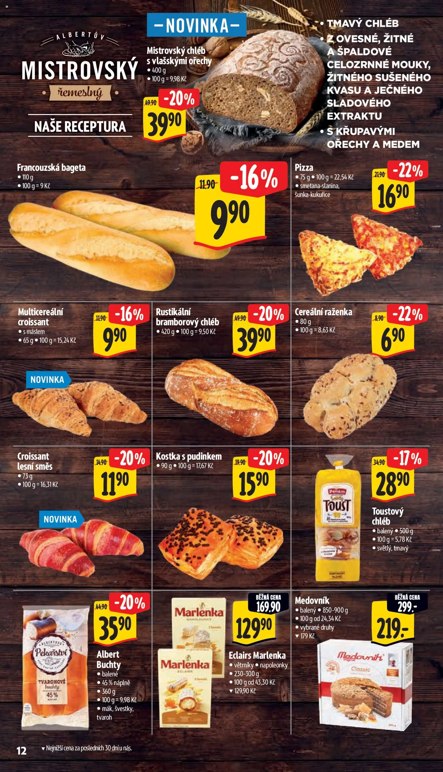 Albert leták - Supermarket - Praha Taškent od 15.07.2026 | Strana: 22 | Produkty: Tvaroh, Toustový chléb, Bageta, Marlenka