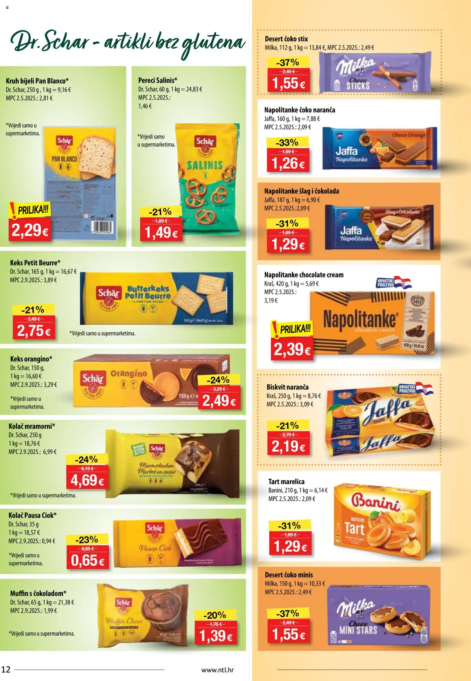NTL katalog | vrijedi od 20.05.2026 | Stranica: 12 | Proizvodi: Petit Beurre, Keks, Pan, Šlag