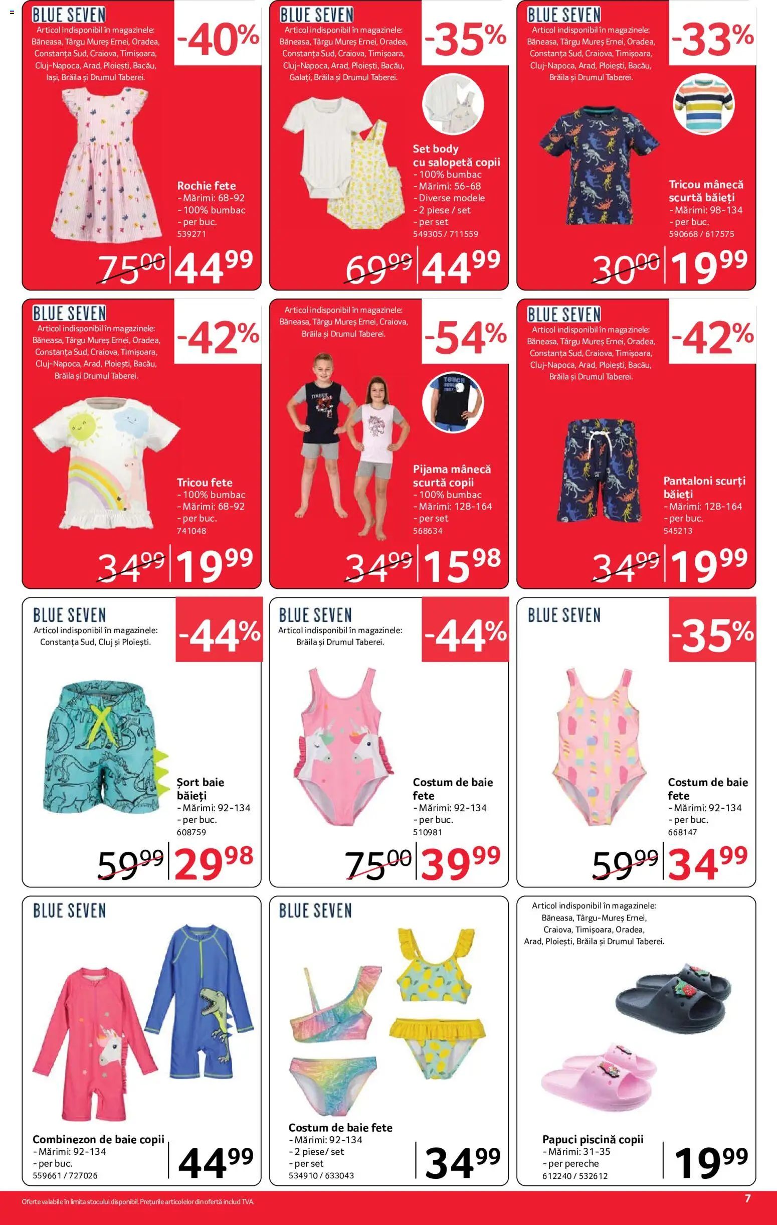 Noul catalog Selgros – valabil de la 24.07.2026 | Pagină: 7 | Produse: Rochie, Șort, Piscină, Costum de baie