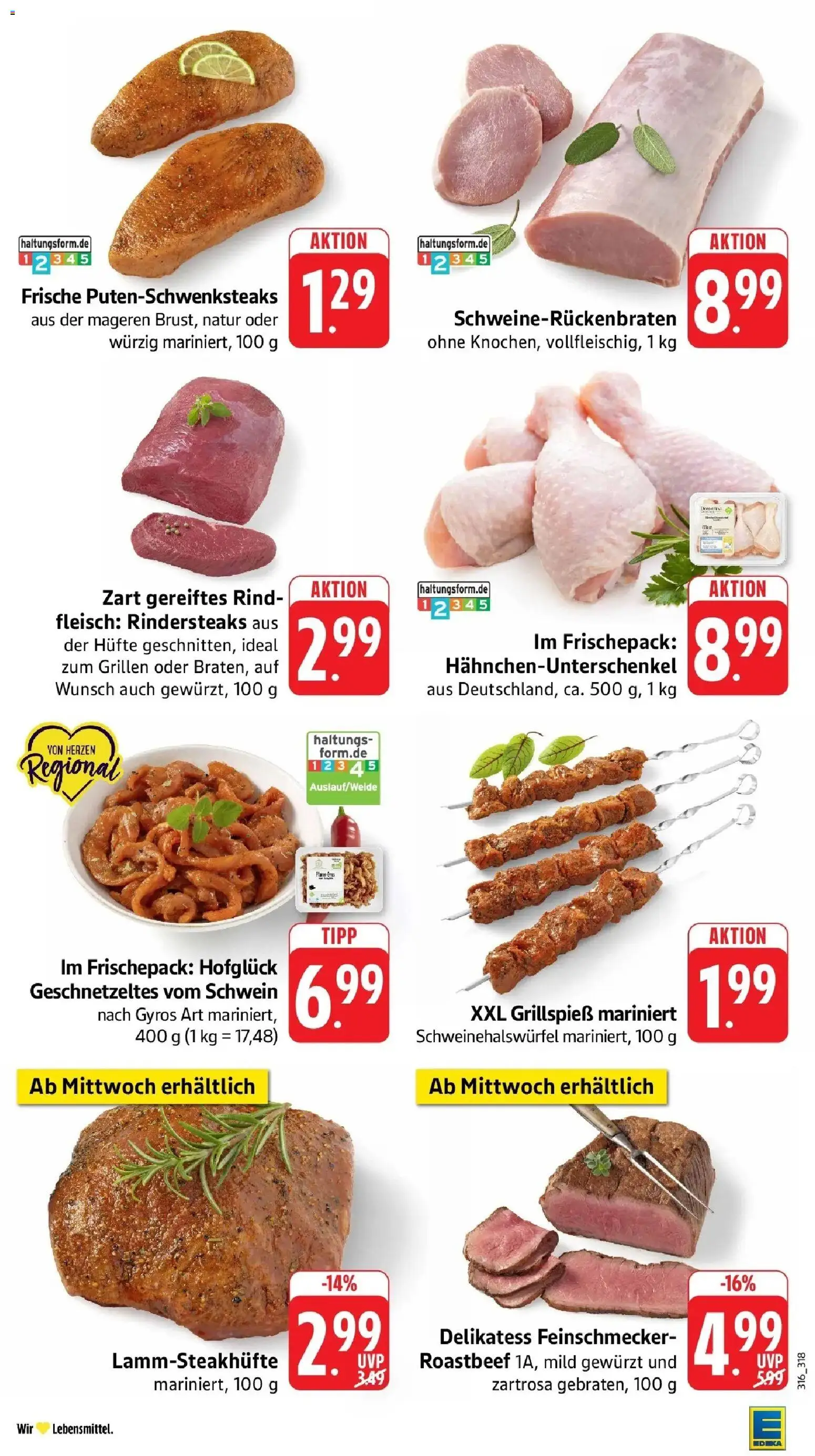 Edeka Prospekt Ulm-Lehr – gültig ab 01.06.2026 | Seite: 7 | Produkte: Roastbeef, Gyros, Fleisch