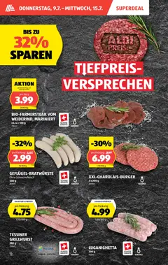 Aldi aktionen ab 09.07.2026 gültig | Seite: 12 | Produkte: Burger, Schweinefleisch