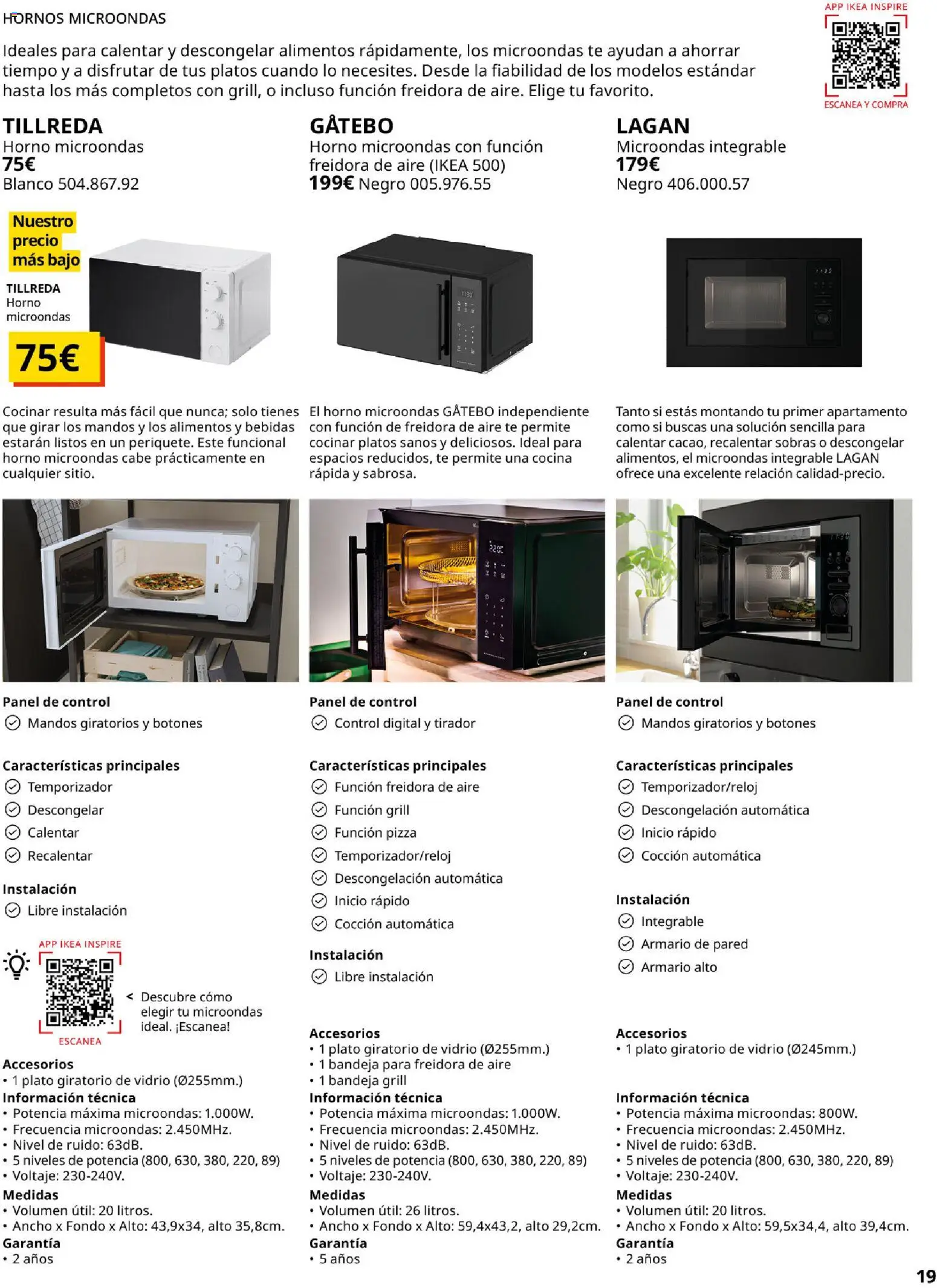Catálogo IKEA Electrodomésticos │ válido desde el 07.05.2026 | Página: 19 | Productos: El horno, Horno, Freidora, Κούβα