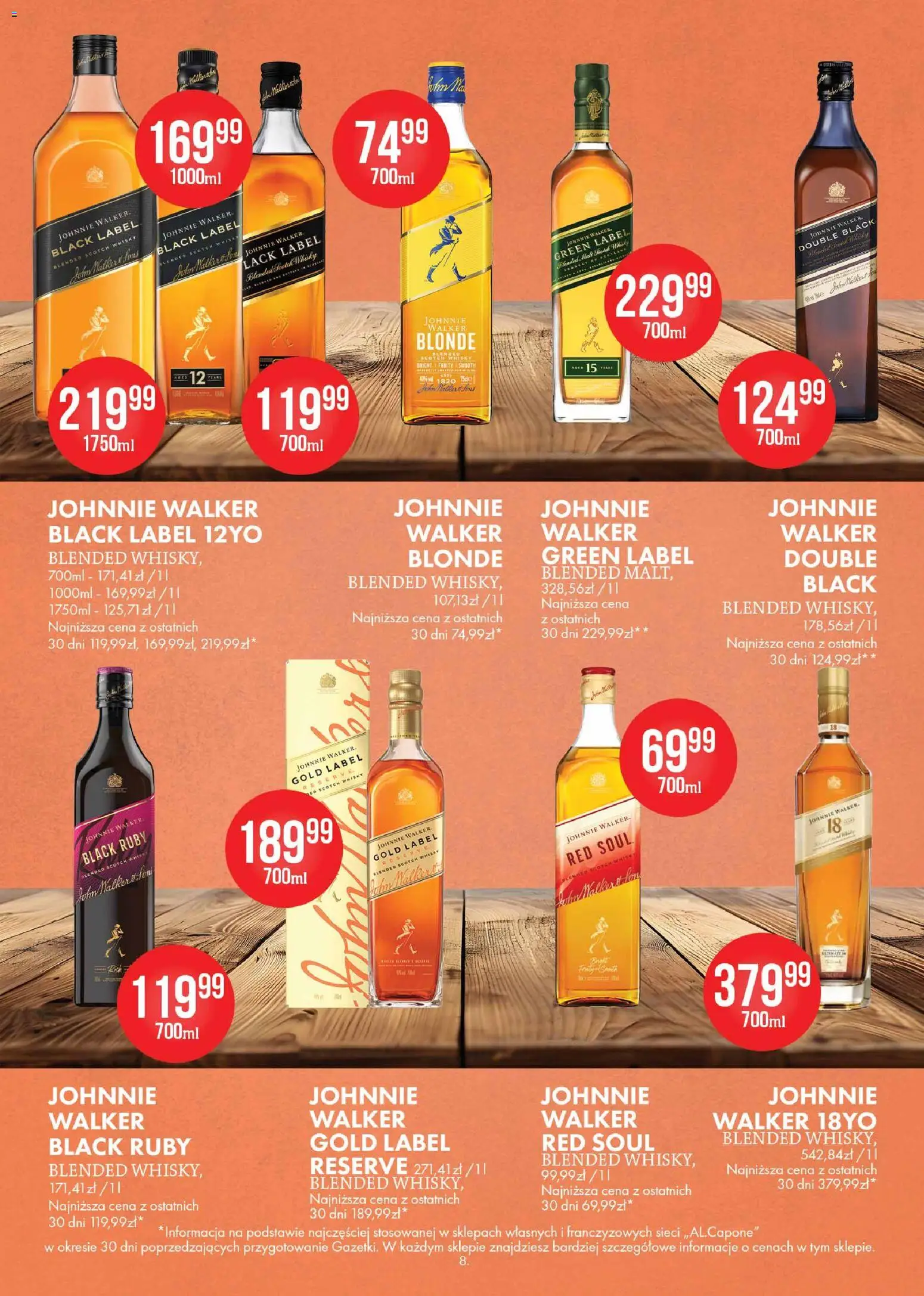 Al.Capone gazetka od 13.04.2026 | Strona: 8 | Produkty: Black Label, Blender, Whisky