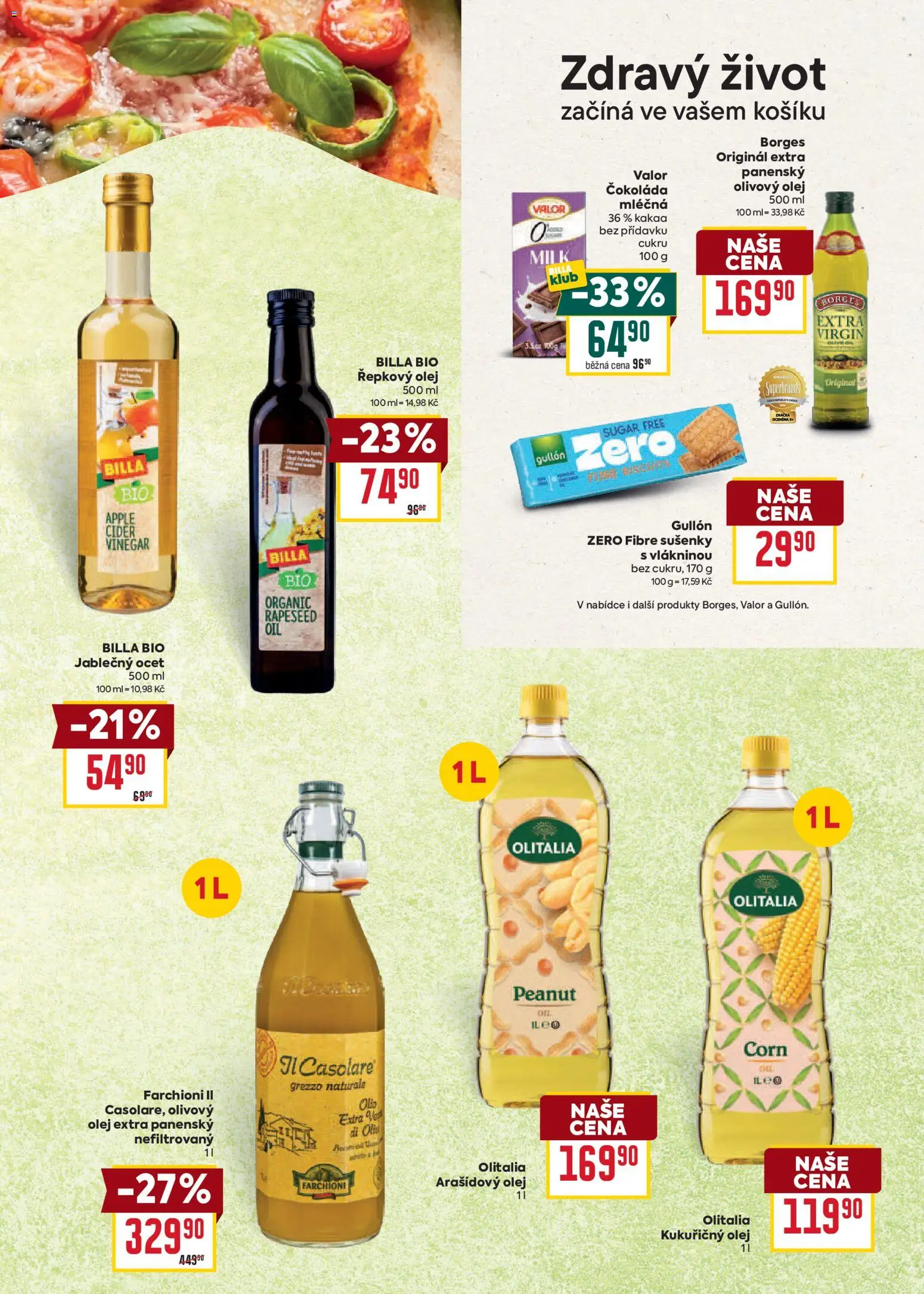 Billa leták - Bohatá chuť středomoří od 20.05.2026 | Strana: 21 | Produkty: Olivový olej, Cider, Apple, Sušenky