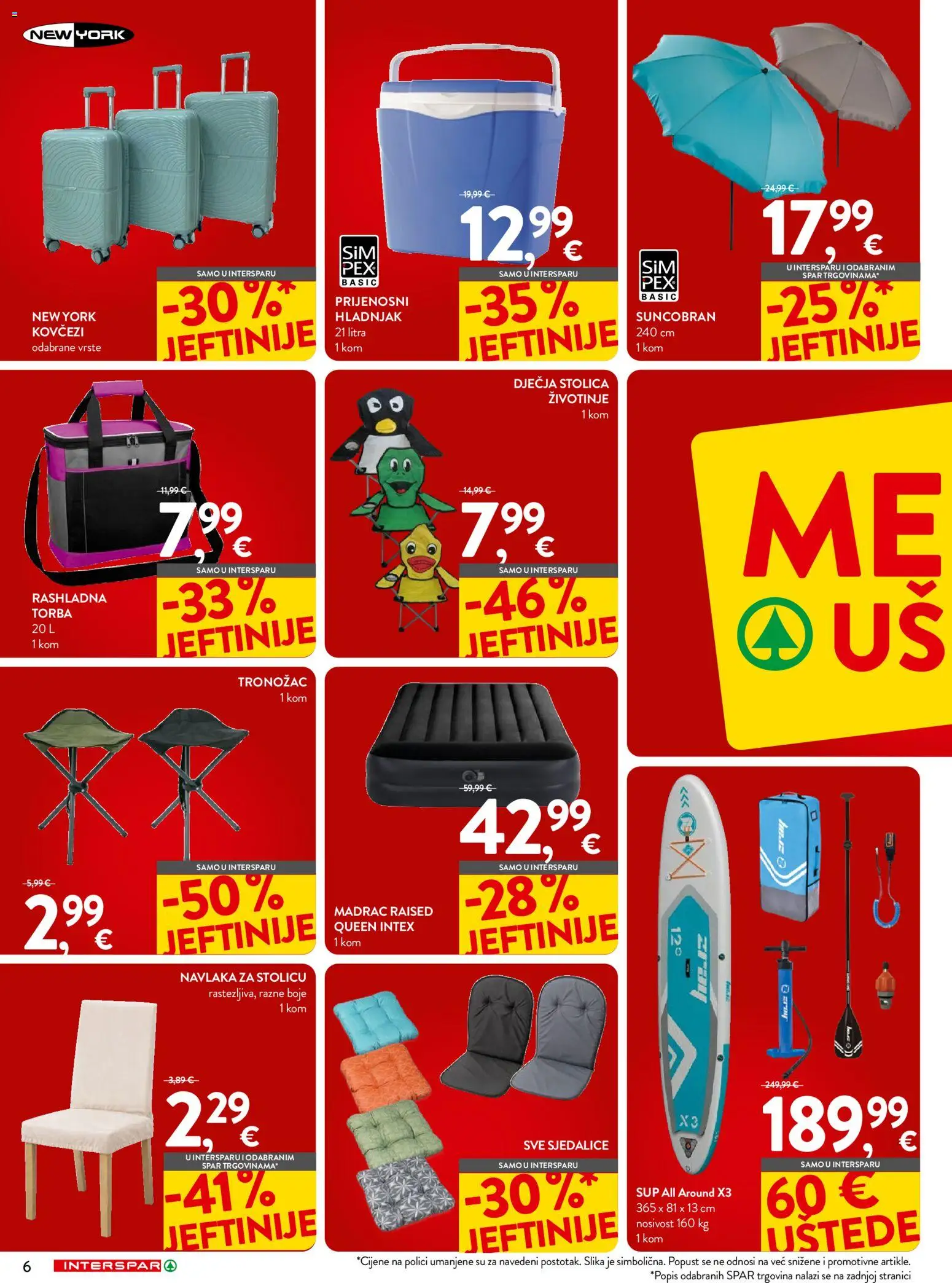 Interspar katalog | vrijedi od 08.07.2026 | Stranica: 6 | Proizvodi: Madrac, Stolica, Torba, Hladnjak