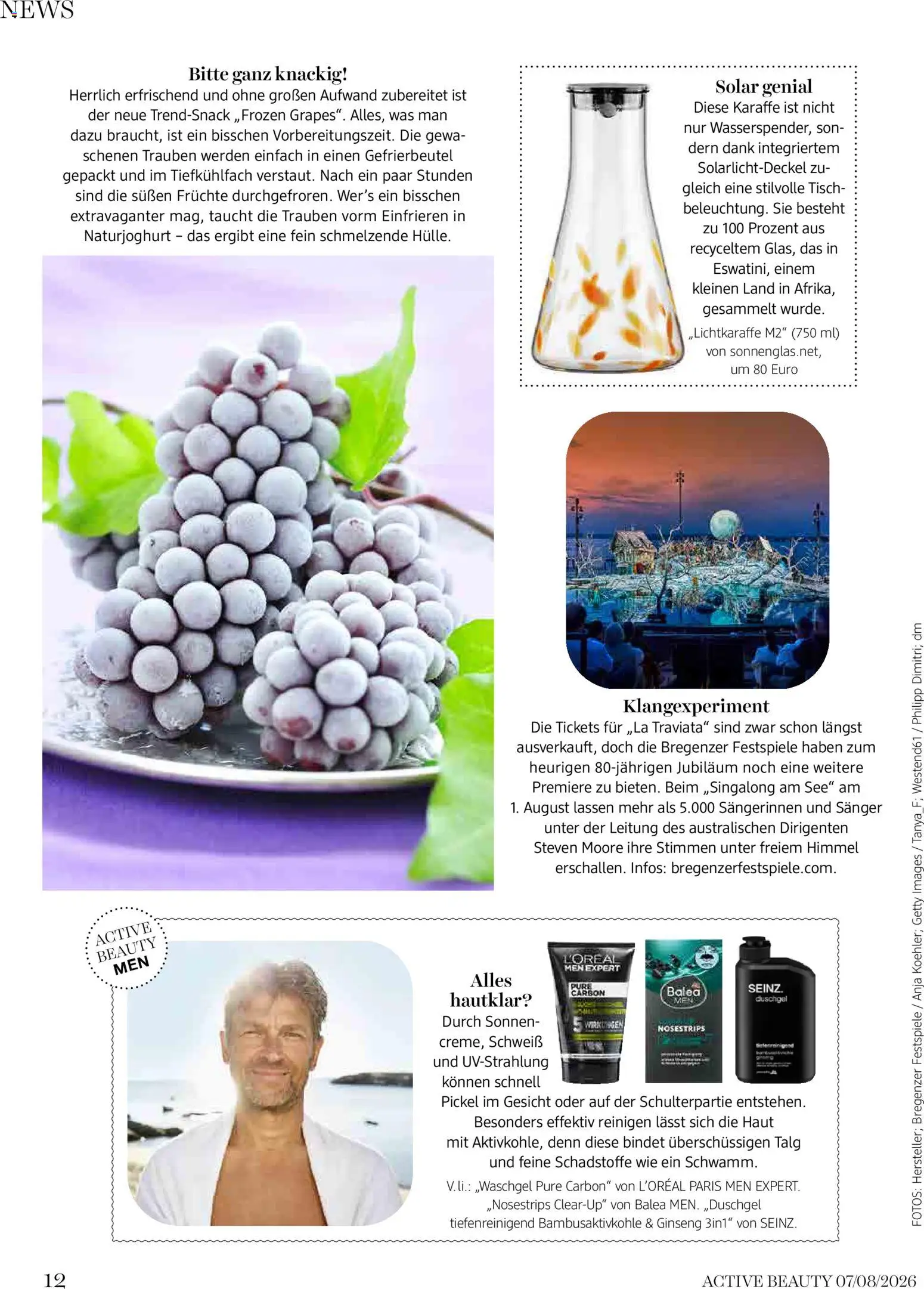 dm drogerie markt Active Beauty Magazin 07,08/2026 gültig ab 01.08.2026 | Seite: 12 | Produkte: Tisch, Duschgel