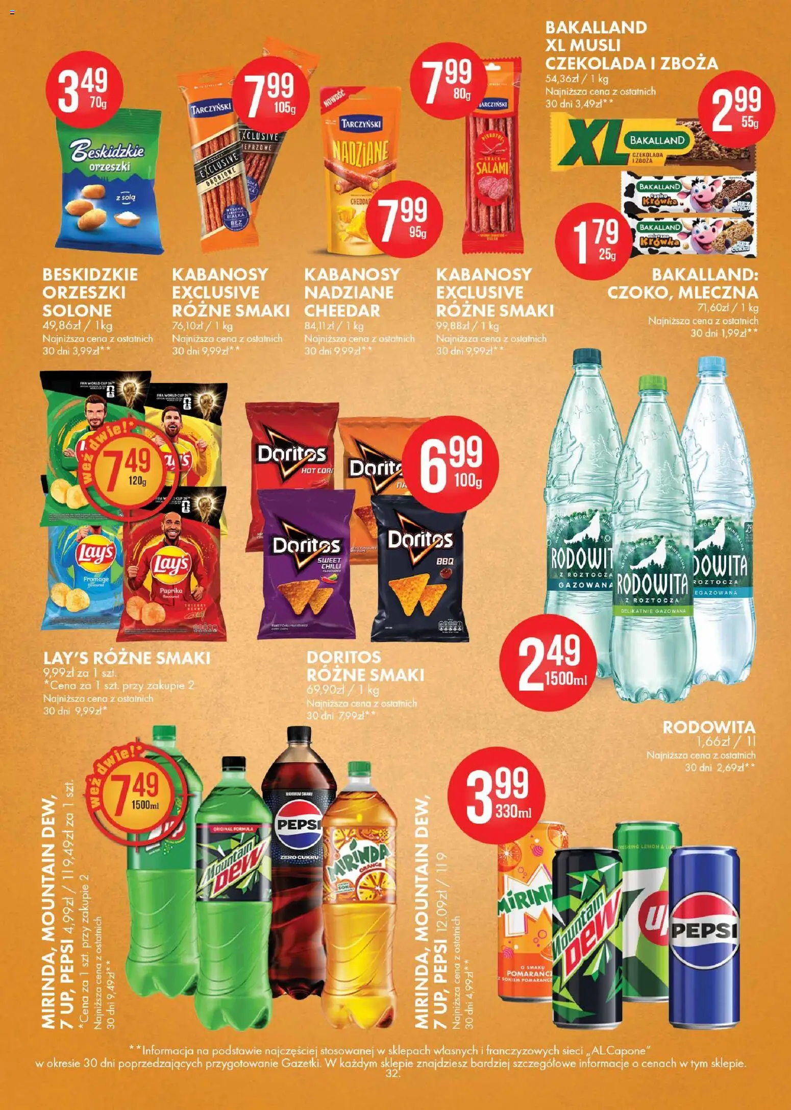 Al.Capone gazetka od 08.06.2026 | Strona: 35 | Produkty: Krowka, Pepsi, Kabanosy, Doritos