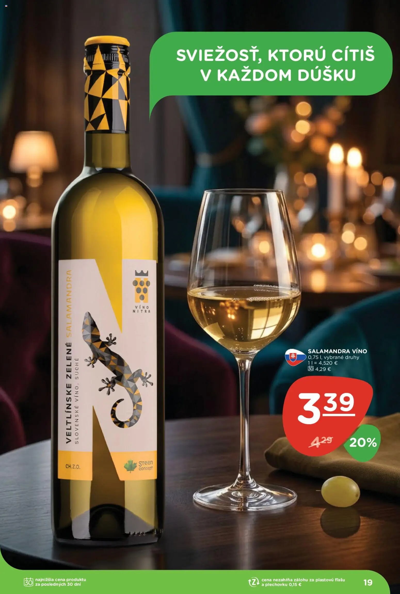 Nové Terno akcie – leták je platný od 16.07.2026 | Strana: 19 | Produkty: Víno