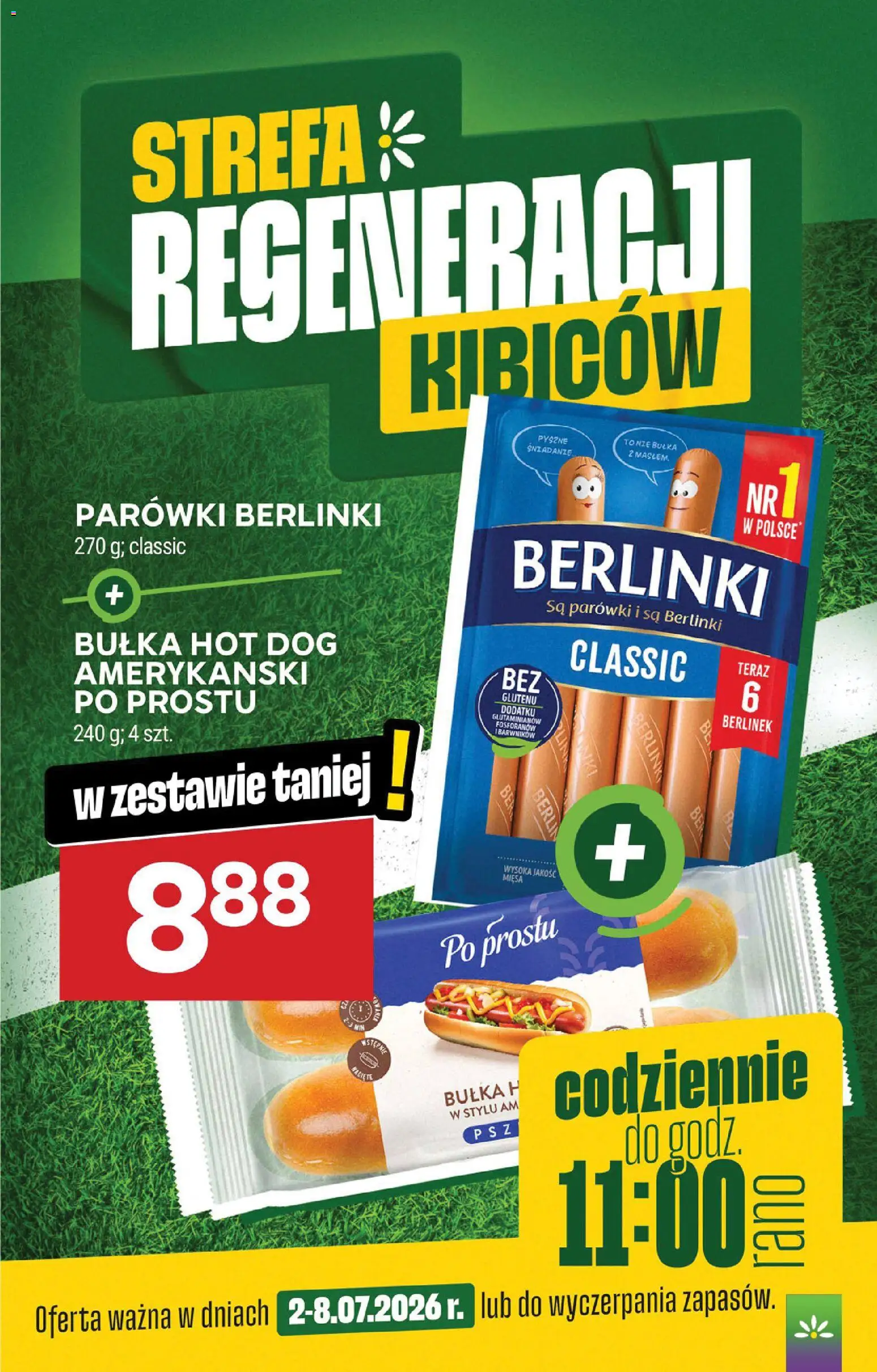 Stokrotka gazetka - Express od 02.07.2026 | Strona: 3 | Produkty: Parówki berlinki, Parówki, Bułka