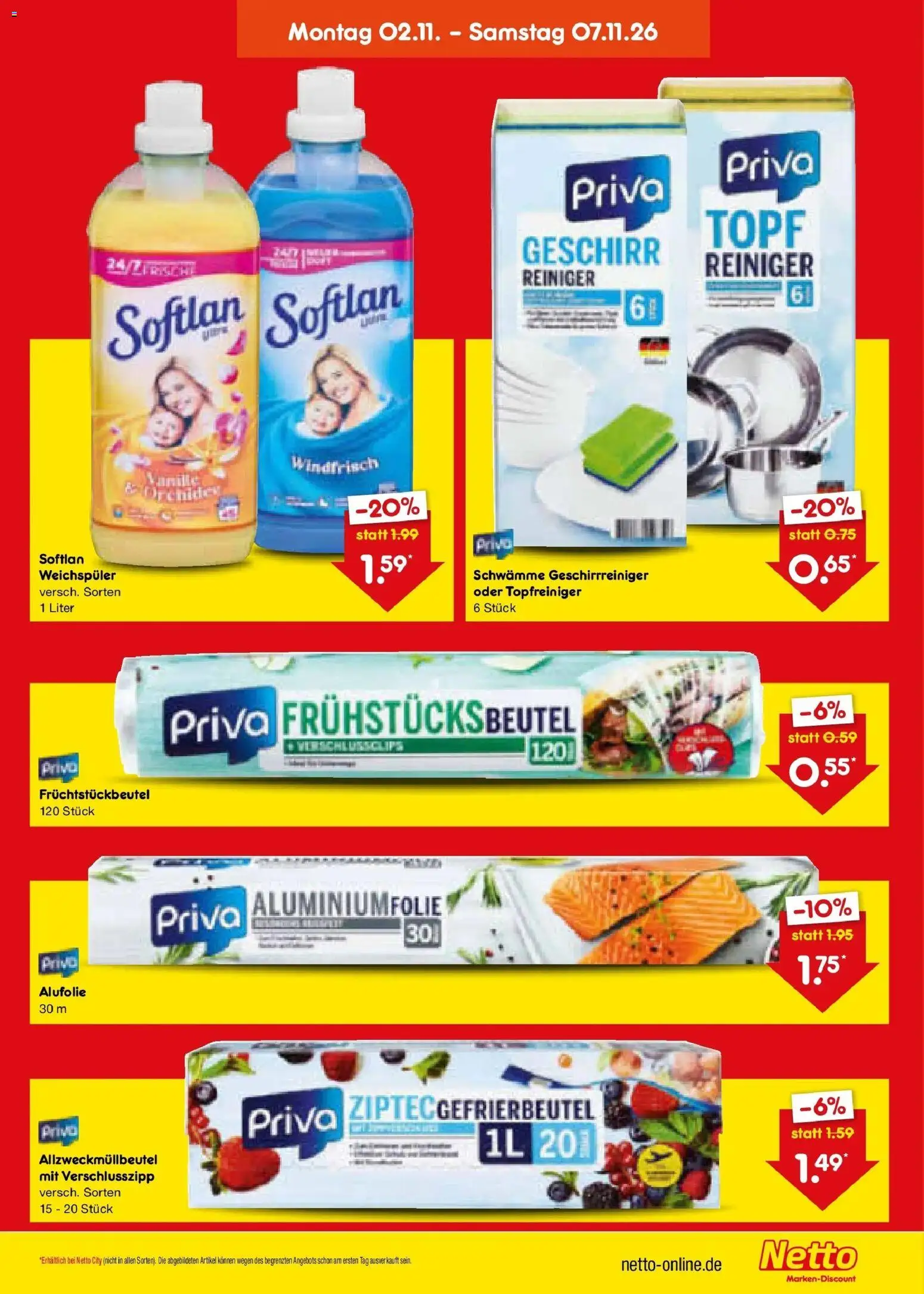 Netto Marken-Discount Prospekt Mauern – gültig ab 02.11.2026 | Seite: 5 | Produkte: Schwämme, Vanille, Weichspüler