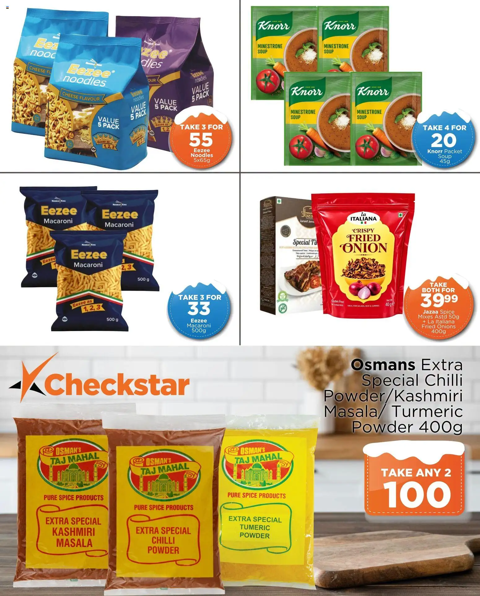 New Check Star catalogue – valid from 12/08/2026 | Page: 4 | Products: Cheese, Powder, Rice, Onions